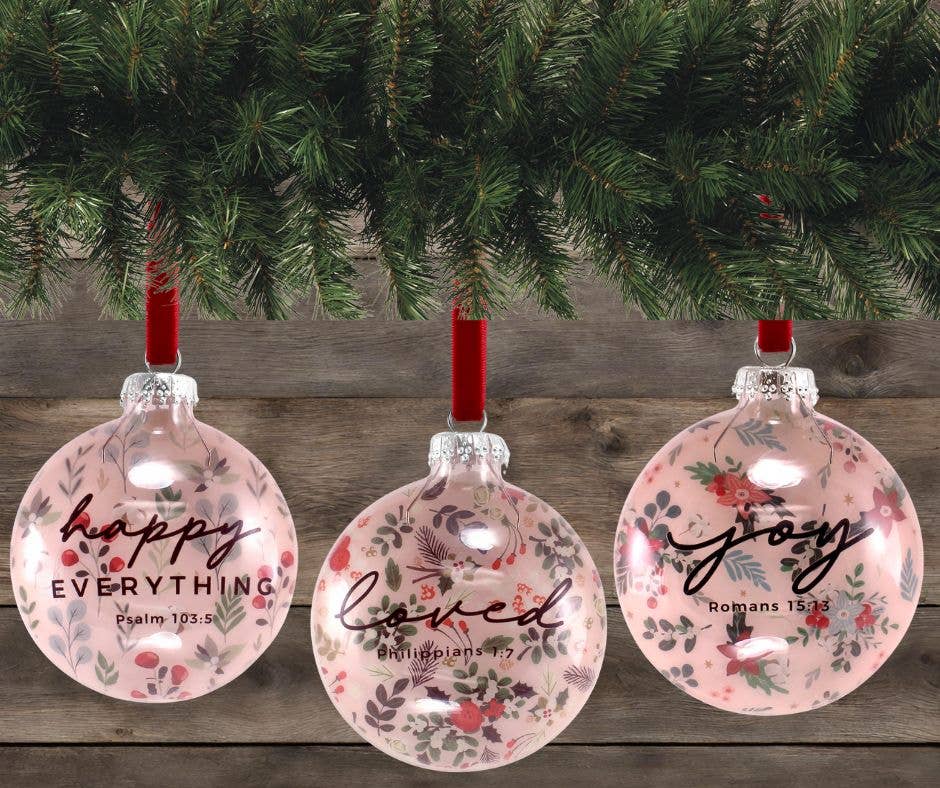 LCP Christmas Ornament Half Dome Print Loved