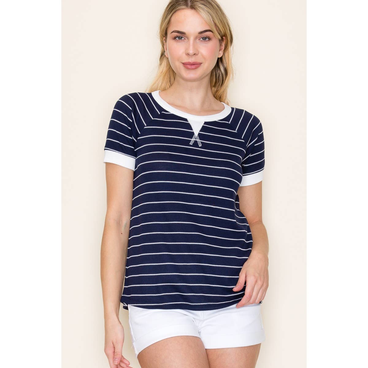 Ocean Waves Striped Top