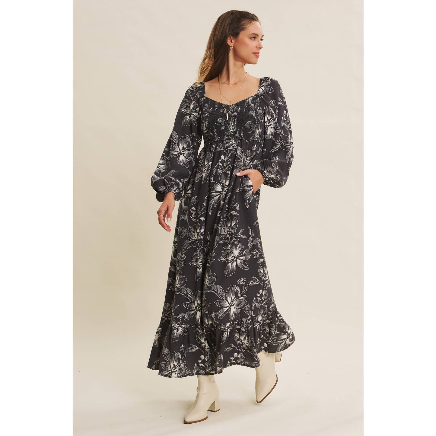 Smocked Dreams Floral Dress