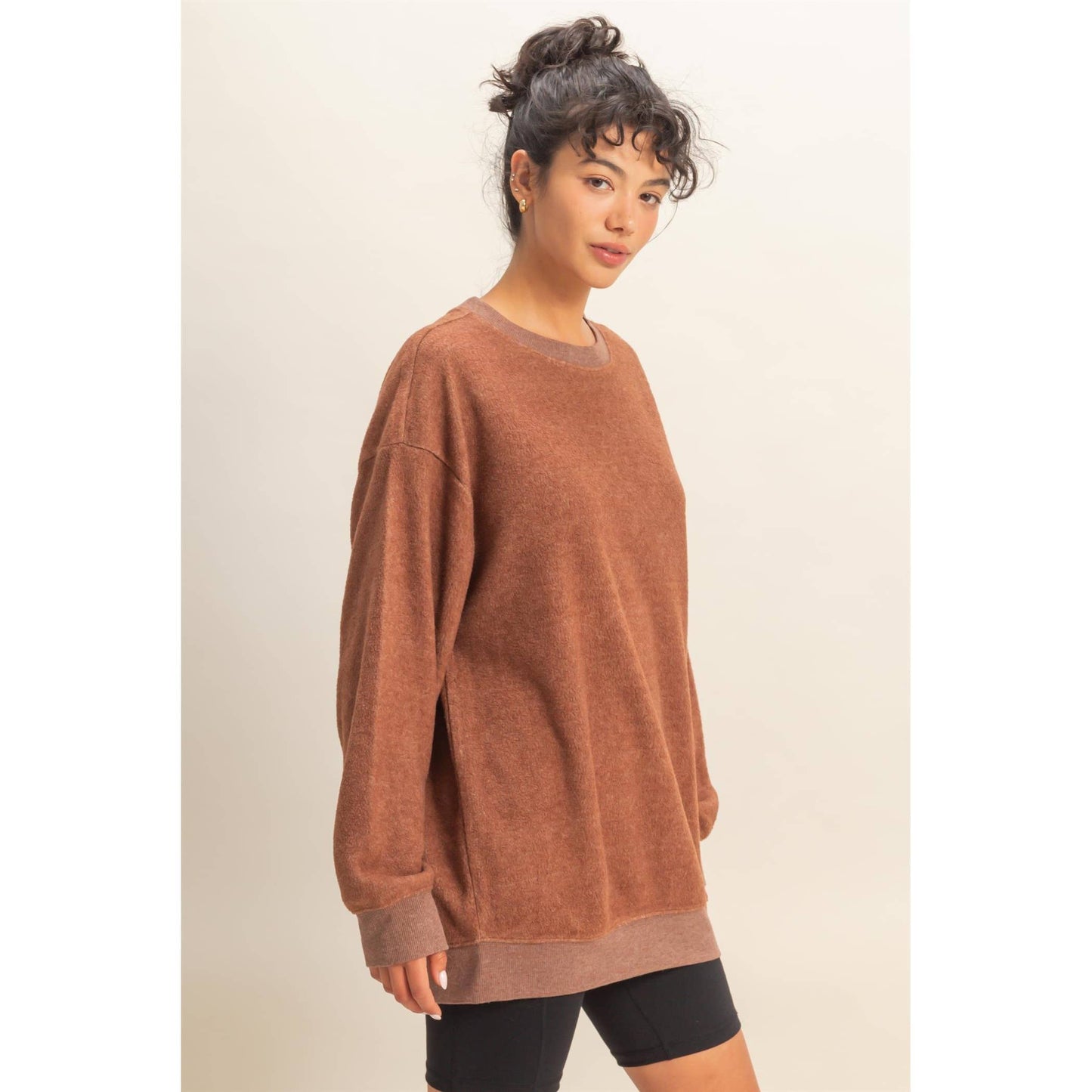 Oversized Crewneck Casual Sweatshirt
