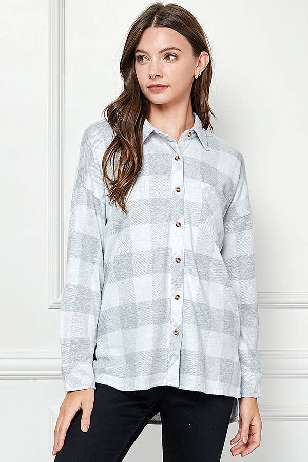 Plaid Vibes Knit Shirt