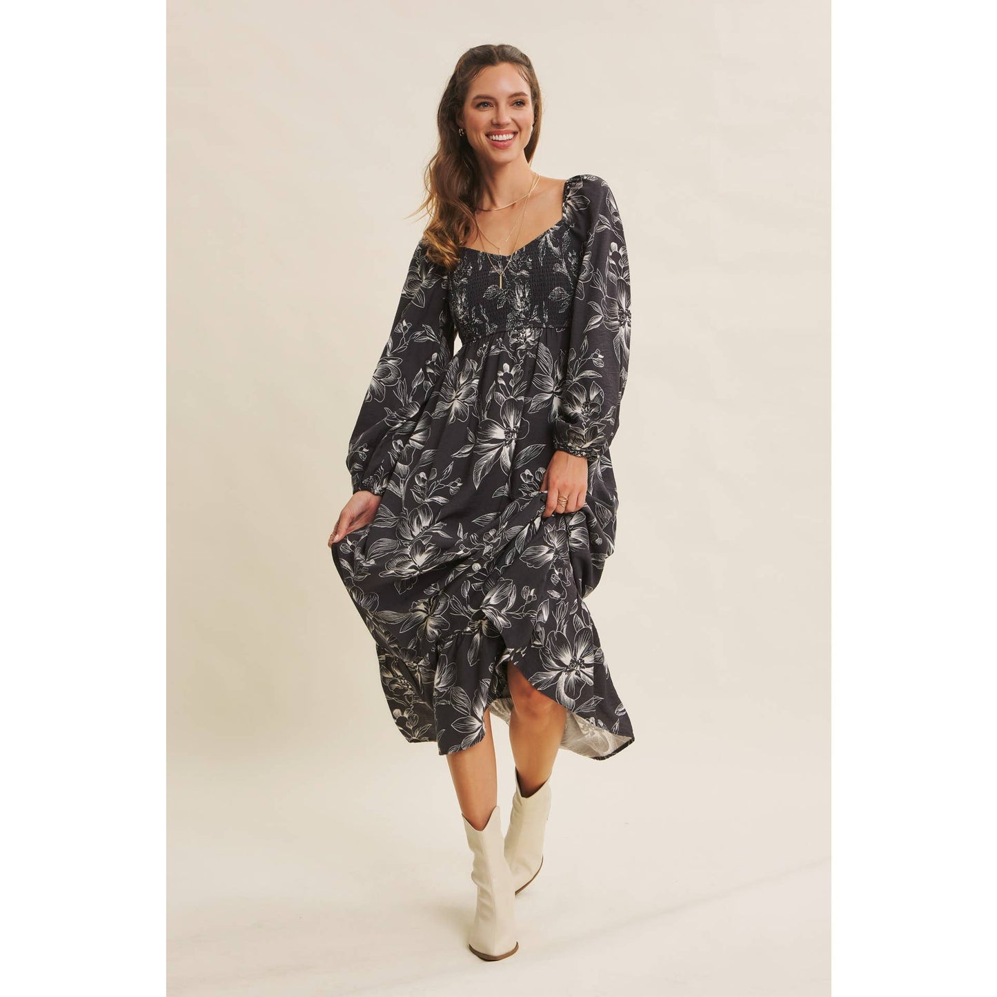 Smocked Dreams Floral Dress