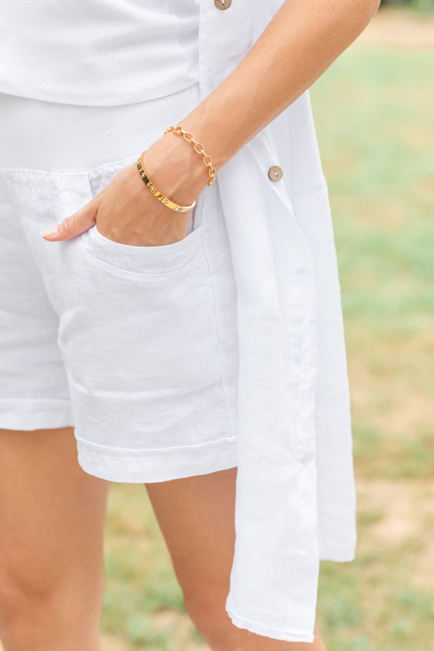 Hinged Stone Bracelet