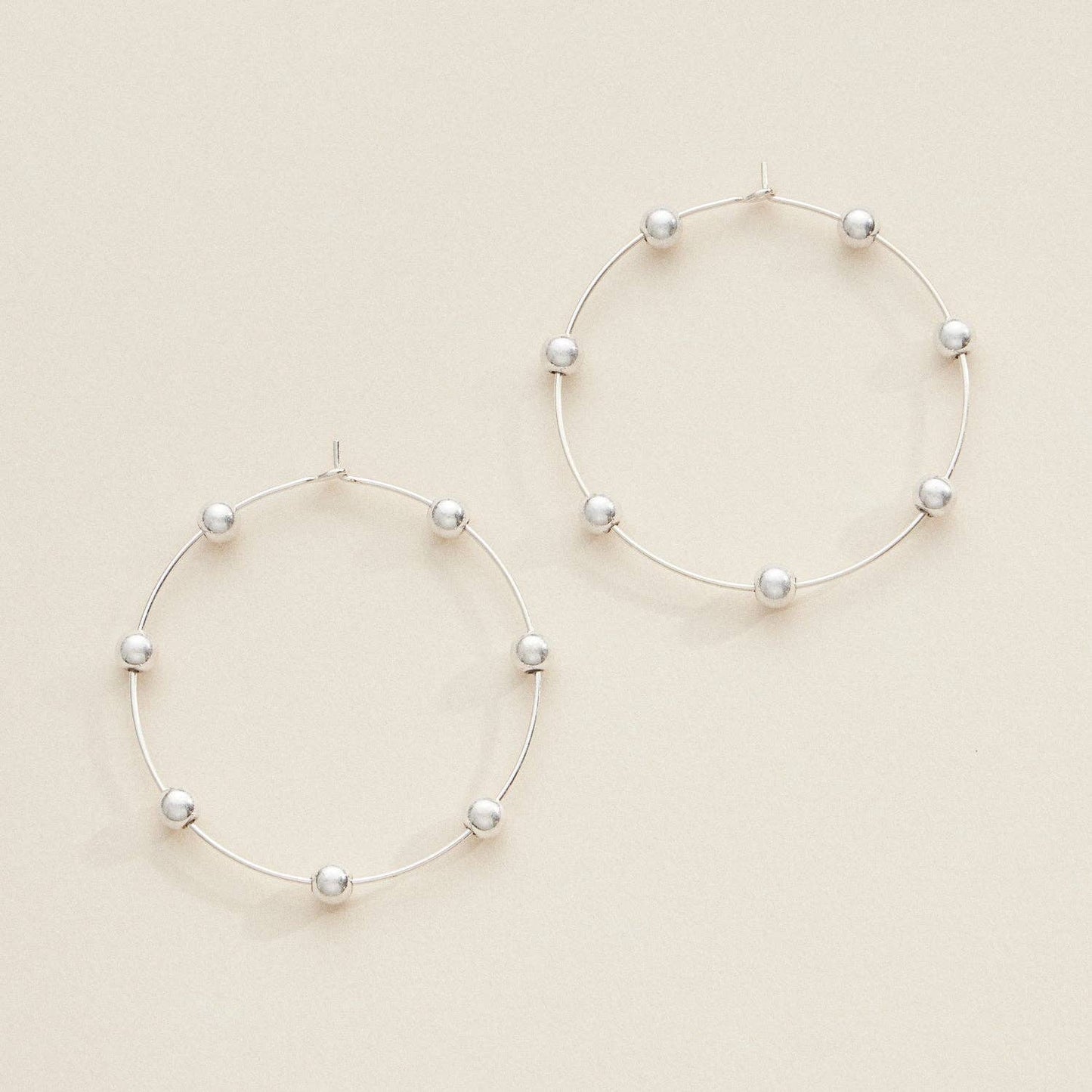 Dainty Beaded Dash Hoops
