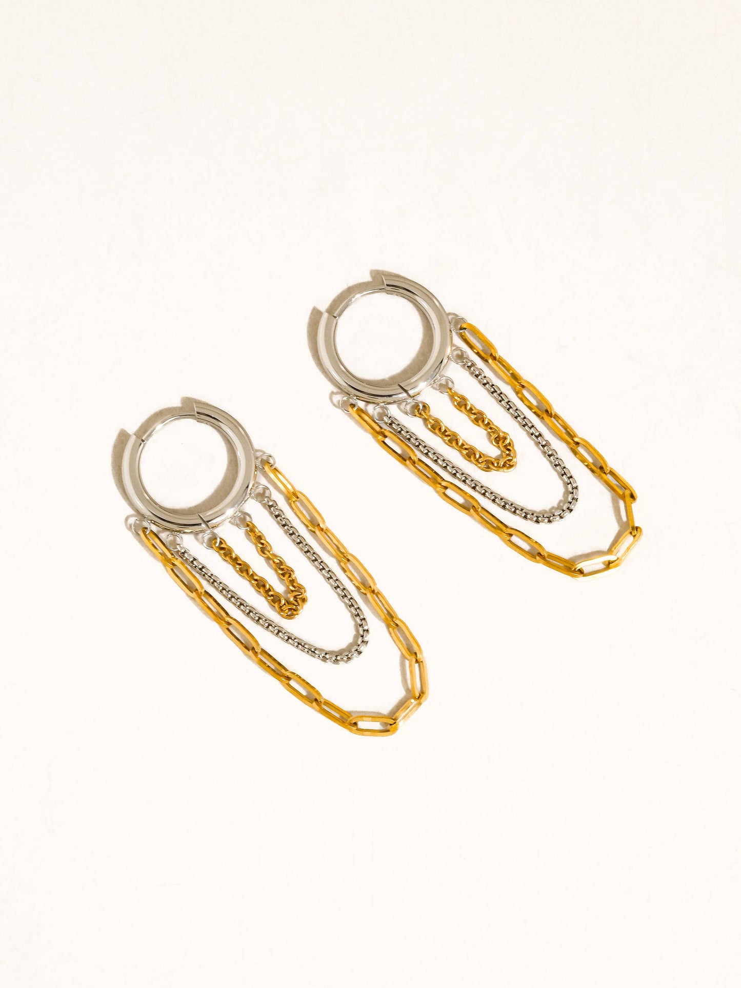 Vianne 18K Gold Chain Drop Earrings