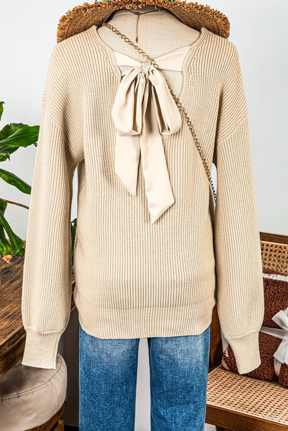 Bow Back Sweater