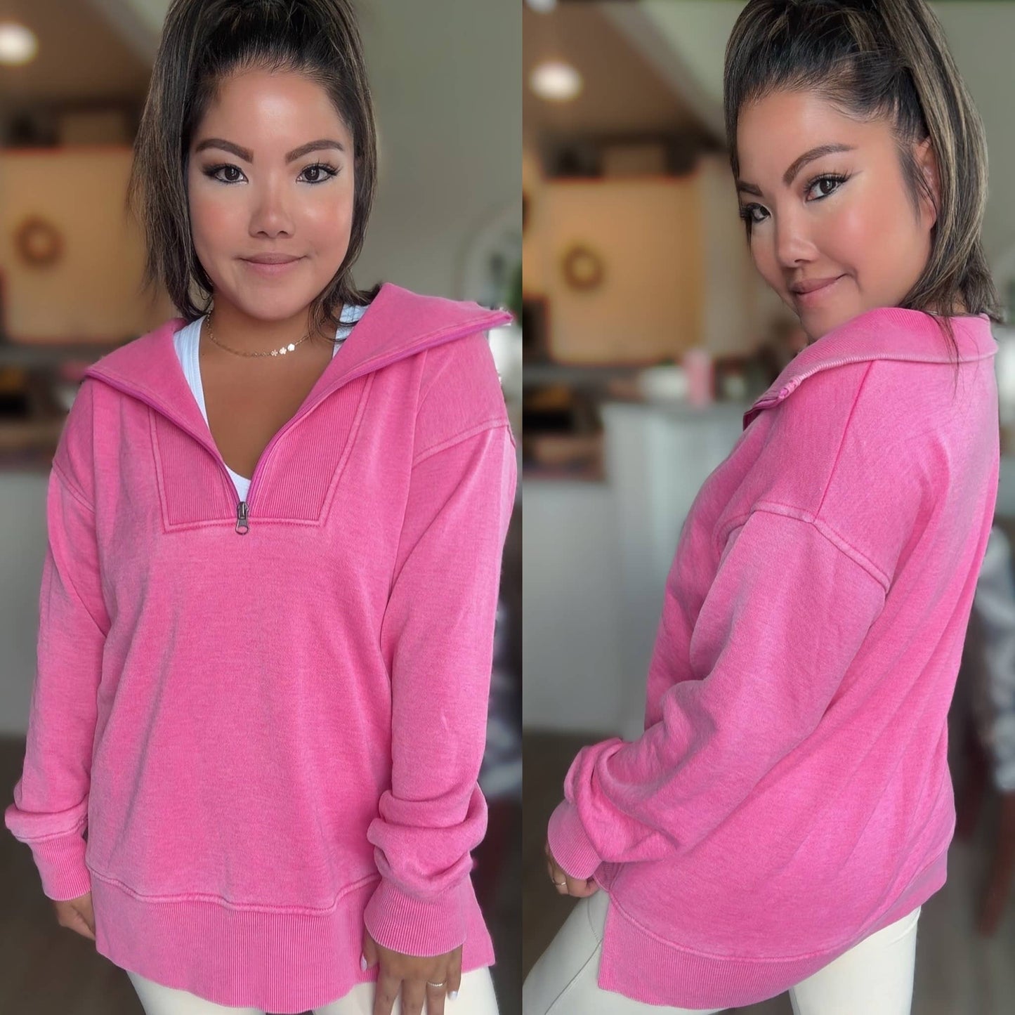 Isabella Half Zip Pullover