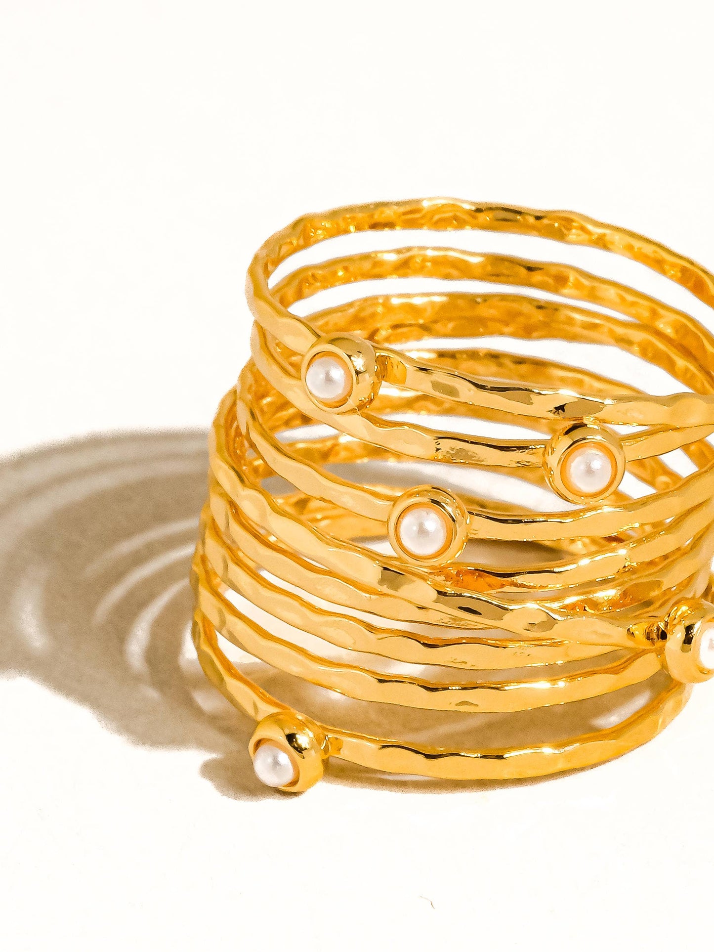 18K Gold Vintage Band Ring Set
