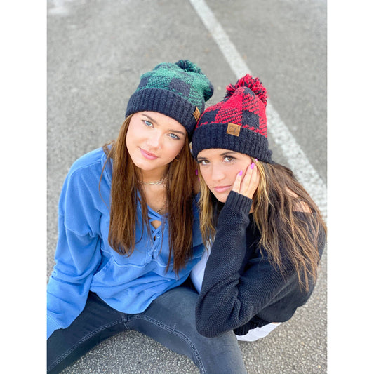 Fleece Buffalo Print CC Beanie