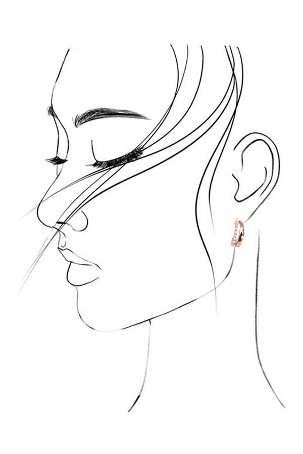 TRIO ROUND PEARL HUGGIE HOOP EARRINGS | 80E2570
