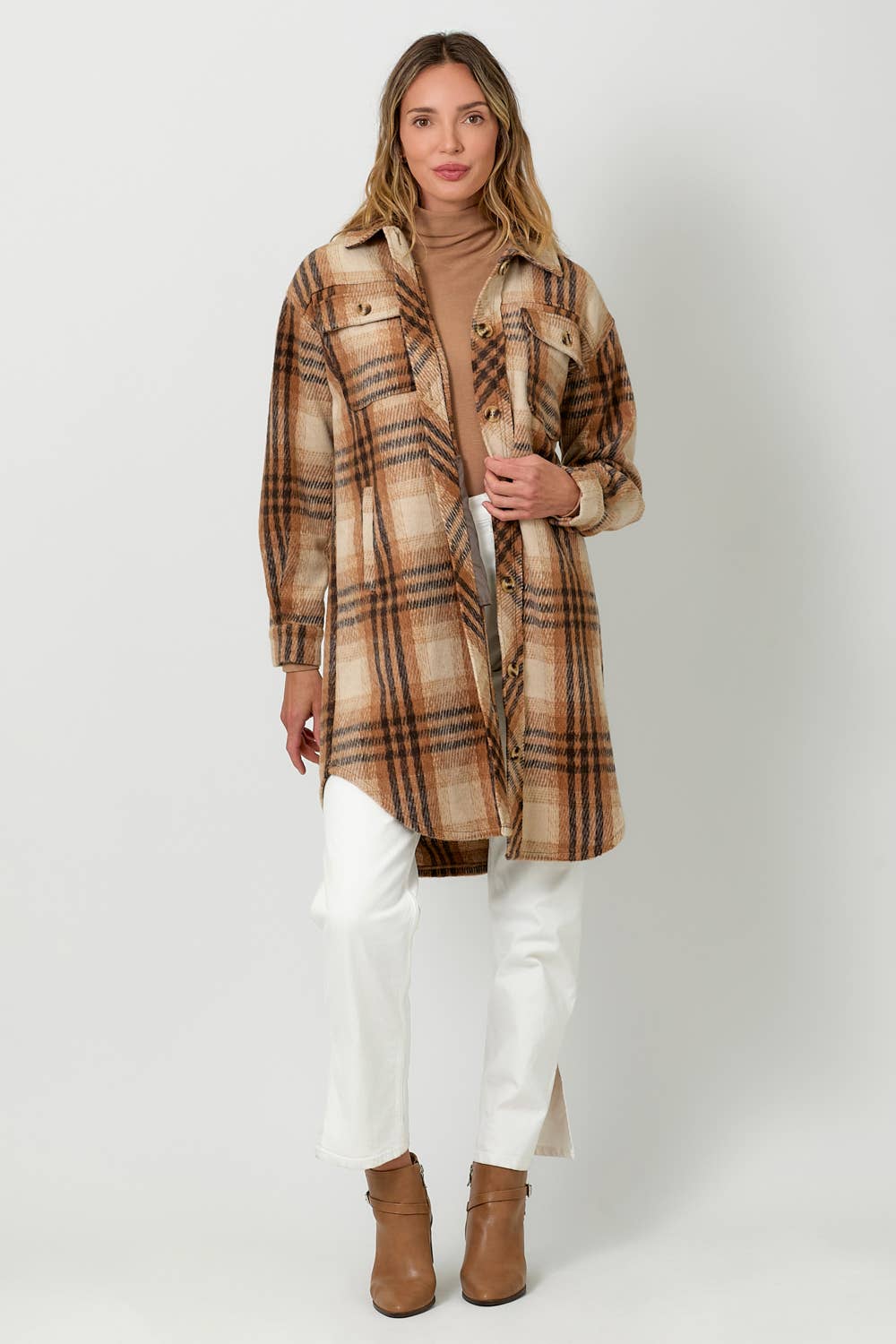 Almond Longline Shacket