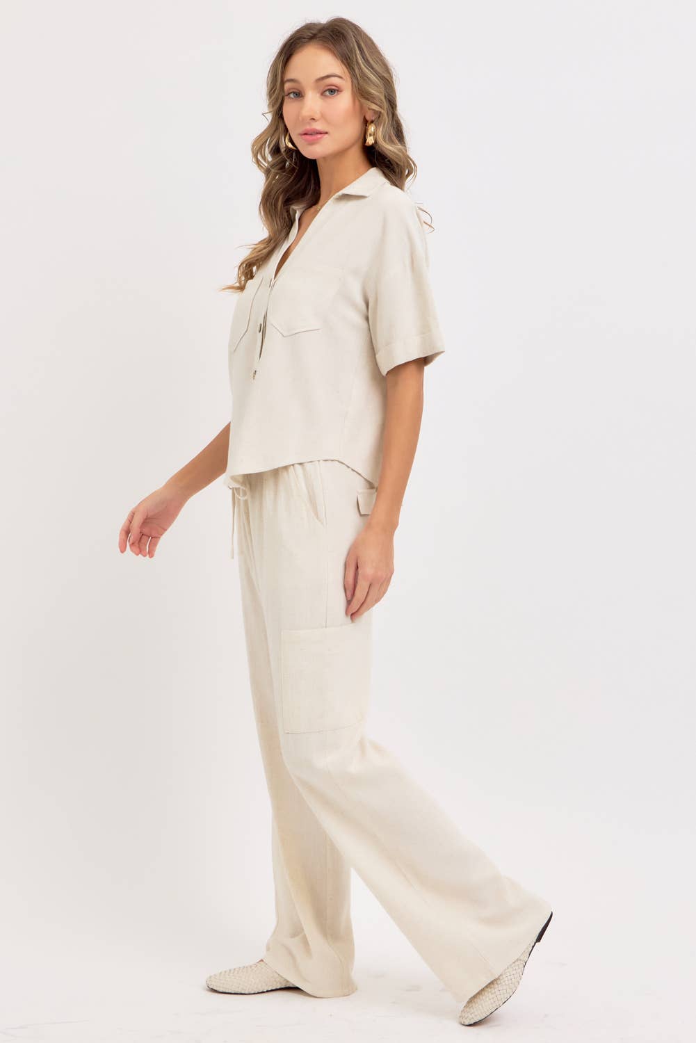 Beachin Collared Top