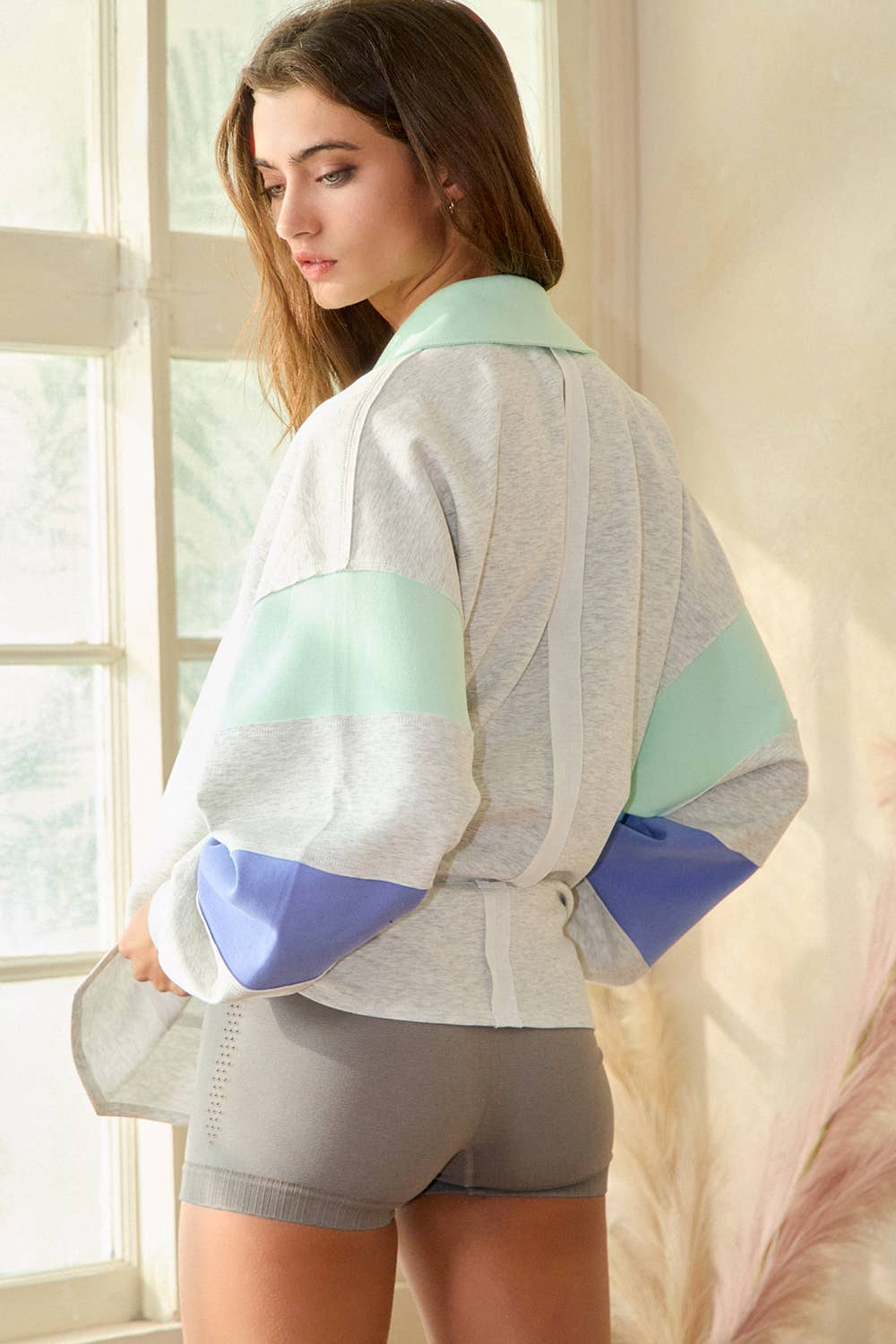 Oversized Colorblock Top