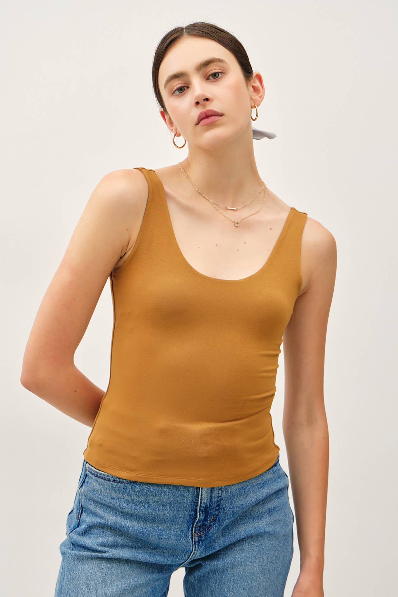 Scoop Neck Double Lined Tank
