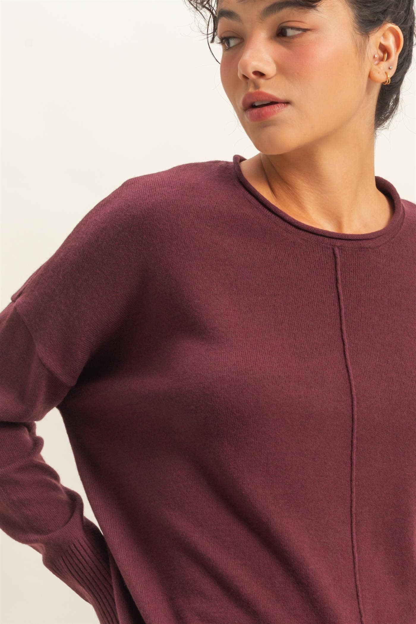 Winter Vibes Center Seam Sweater