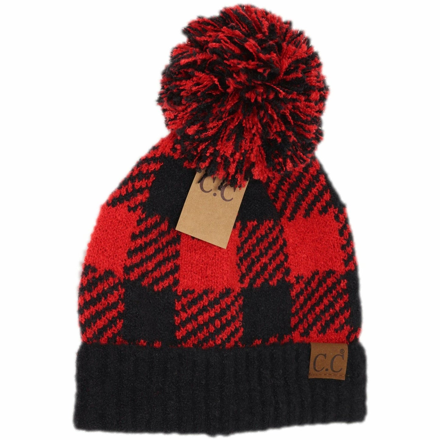 Fleece Buffalo Print CC Beanie