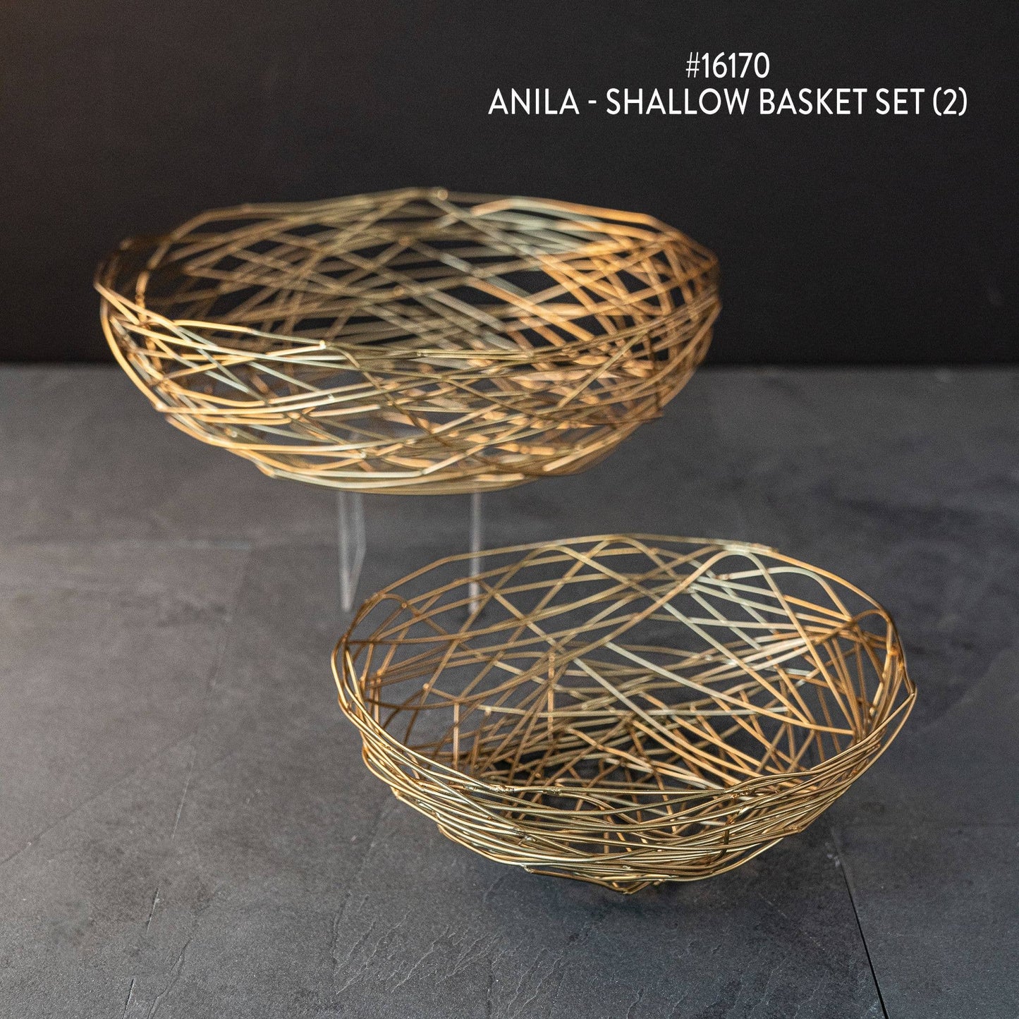 Iron Gold Woven Basket