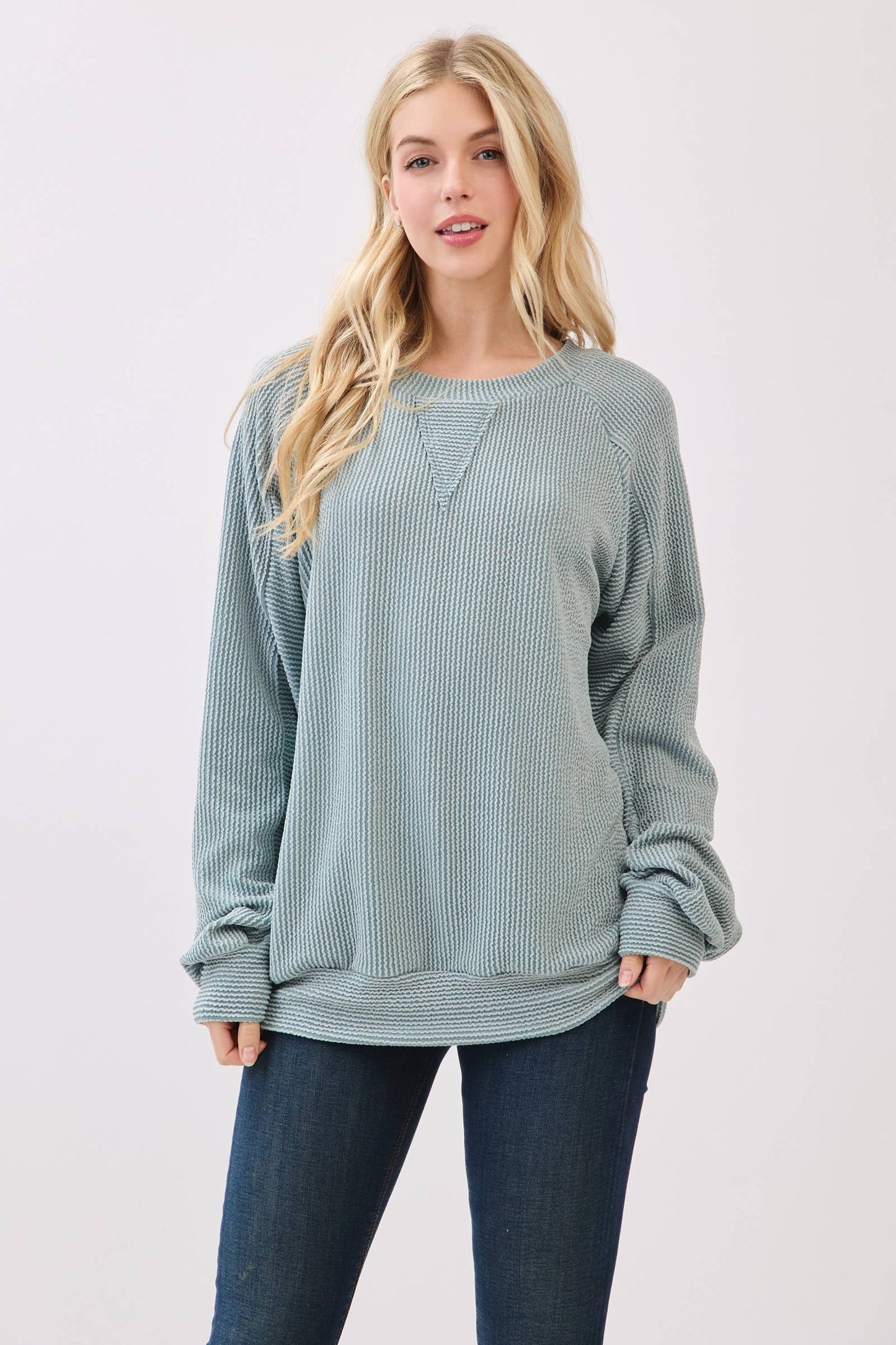All for Autumn Ribbed Pullover