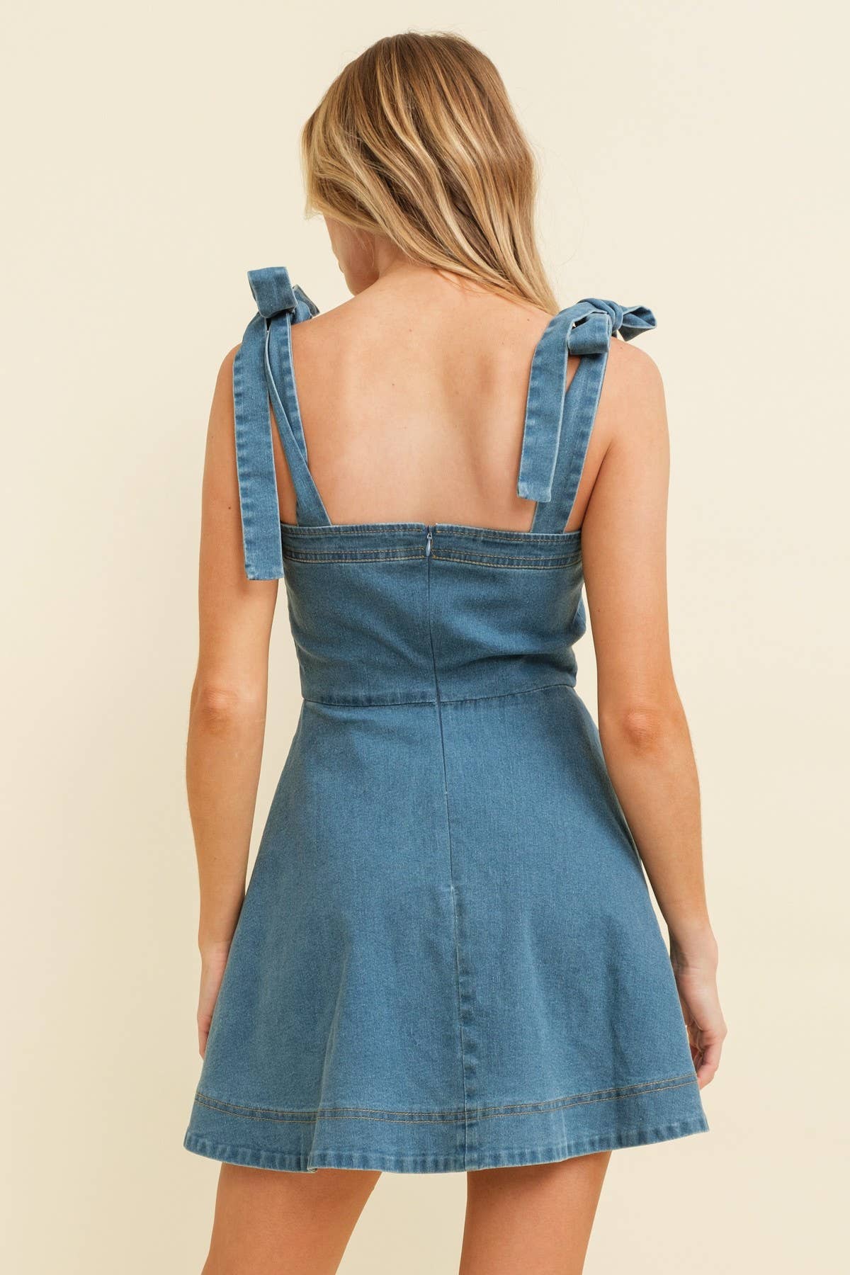 Denim Daze Tie Strap Dress