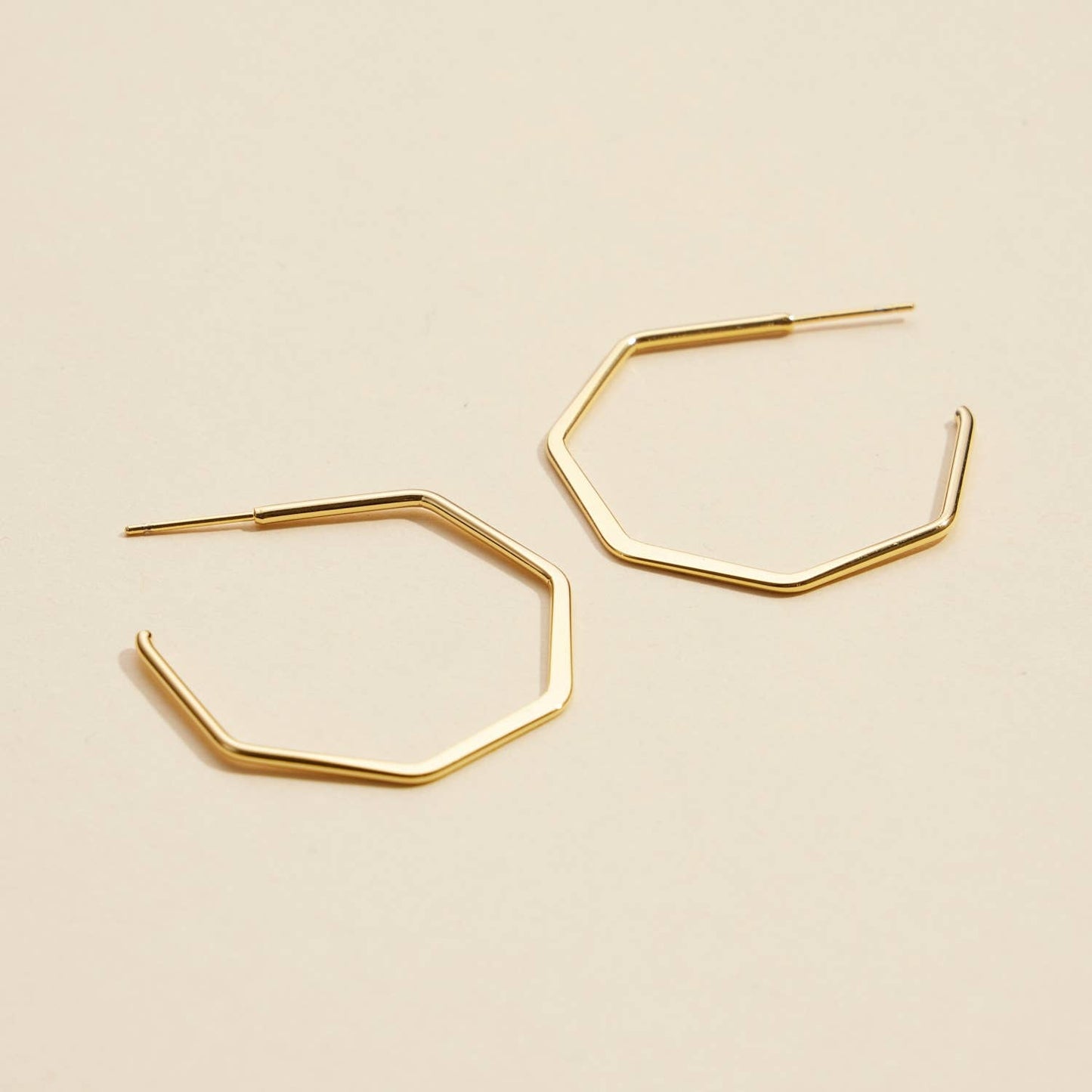 Geo Silver Hoops
