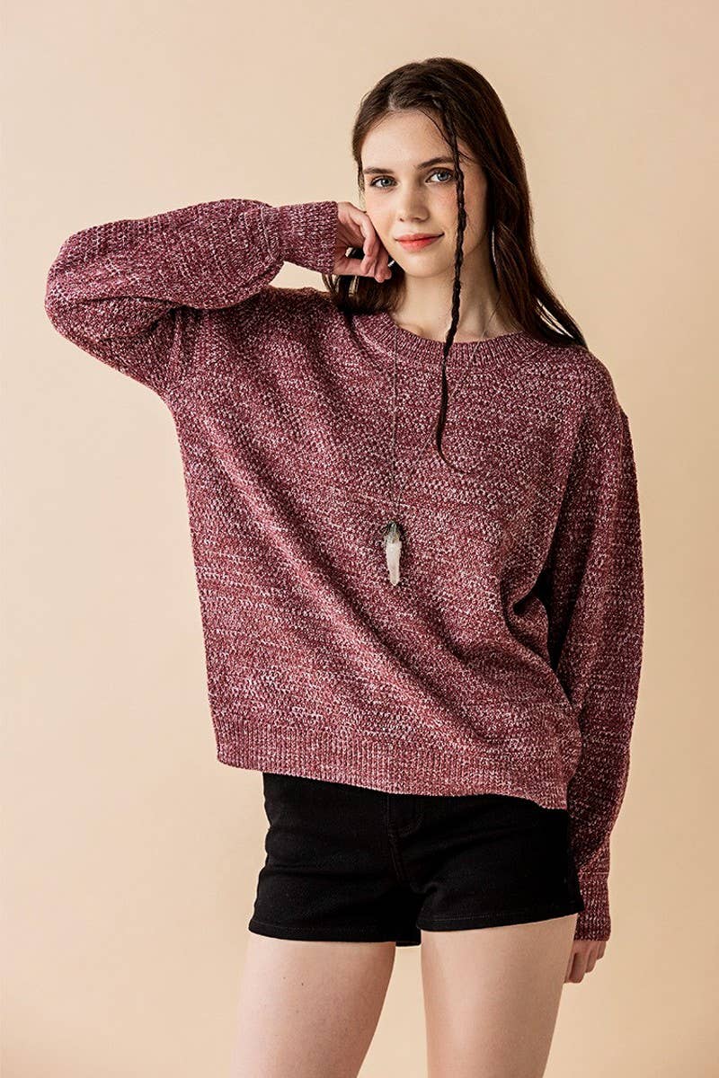 Falling for you Balloon Sleeve Sweater PLUS