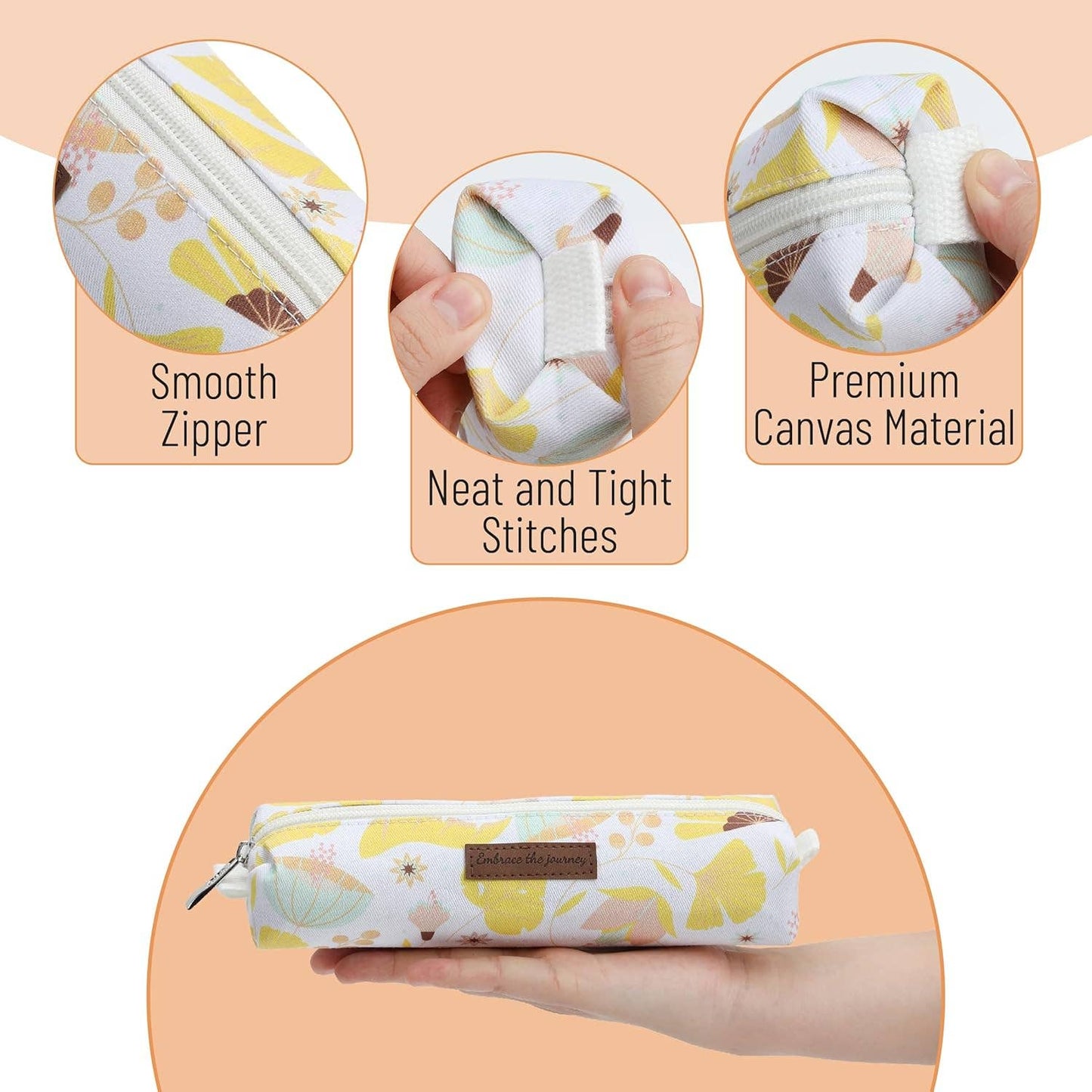 Pencil Case Yellow Floral