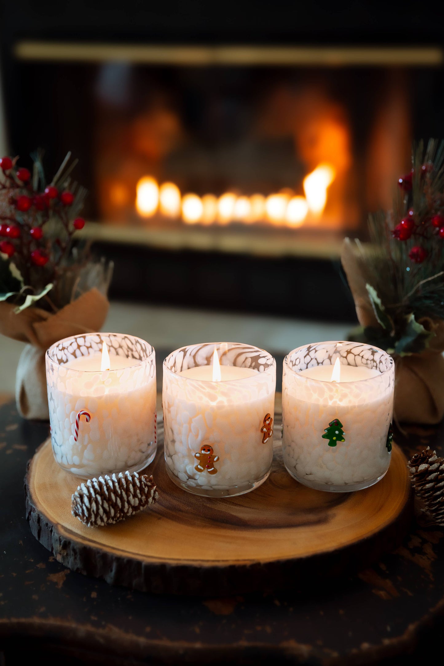Candy Cane Holiday Candle