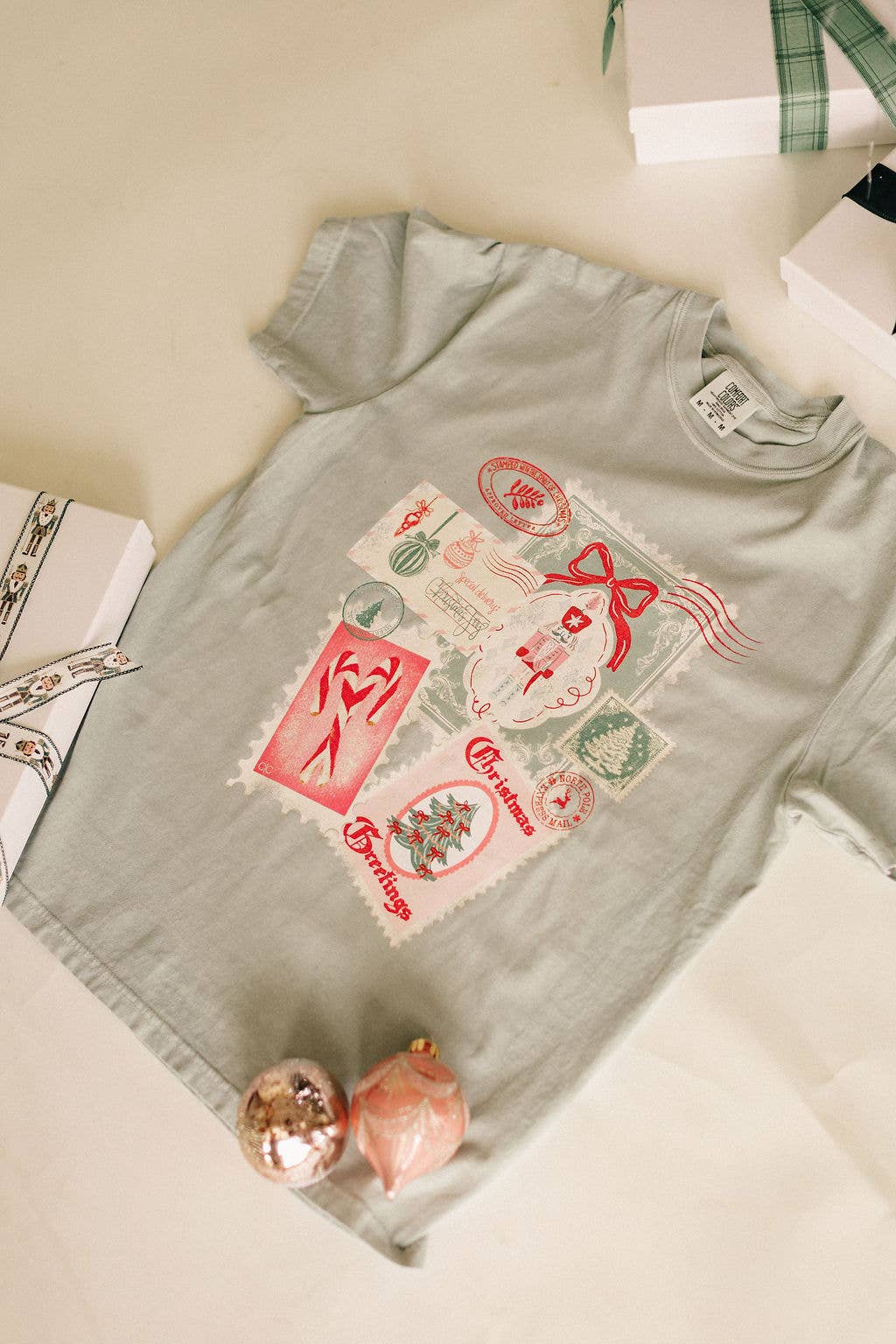 Christmas Post Card Graphic Tee