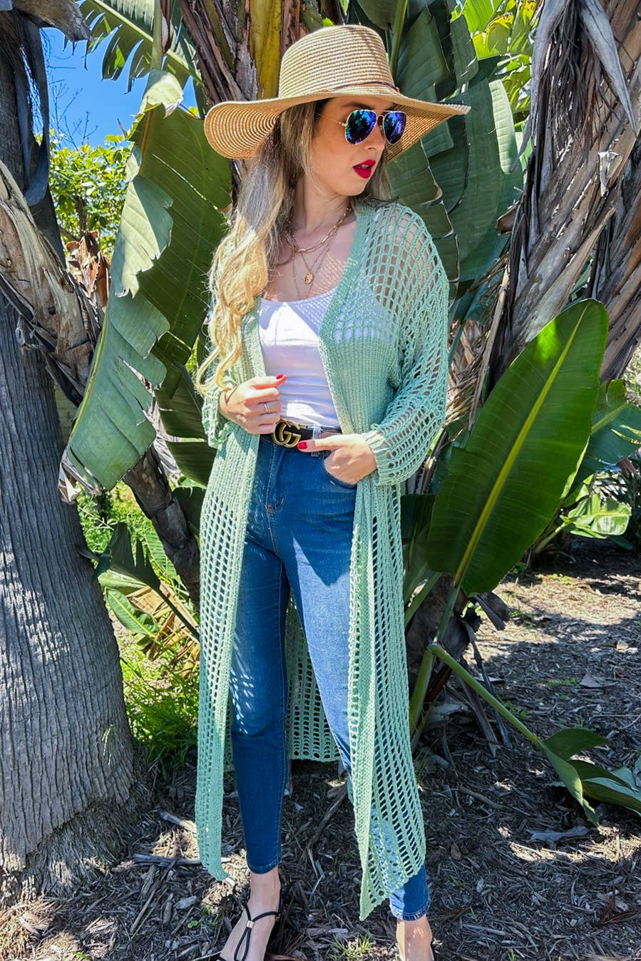 Sage Crochet Cardigan