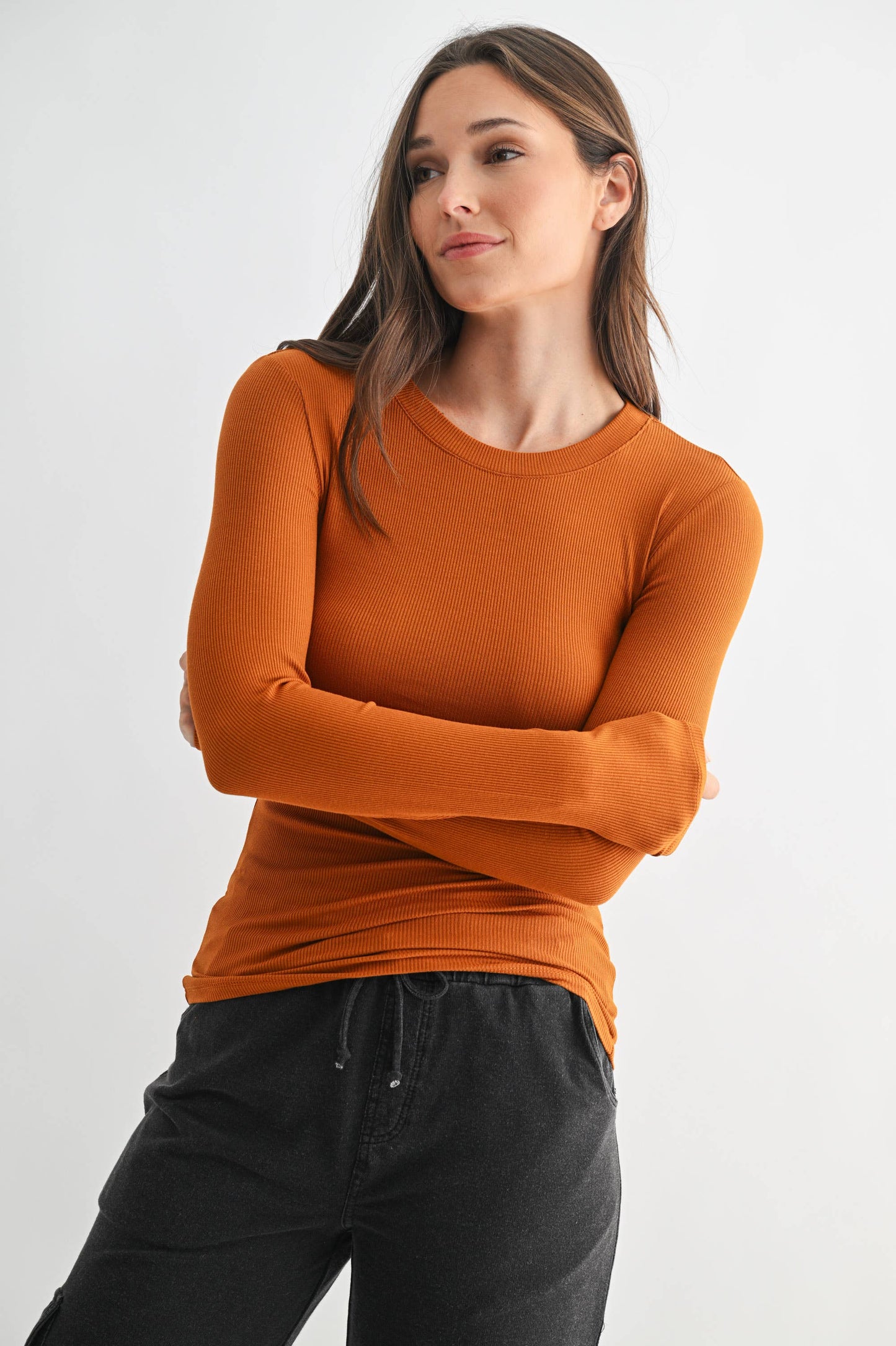 Basic Babe Fall Ribbed Top