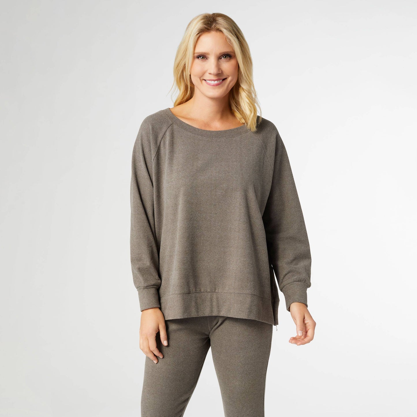 Weekend Brushed Side Zip Raglan Sleeve