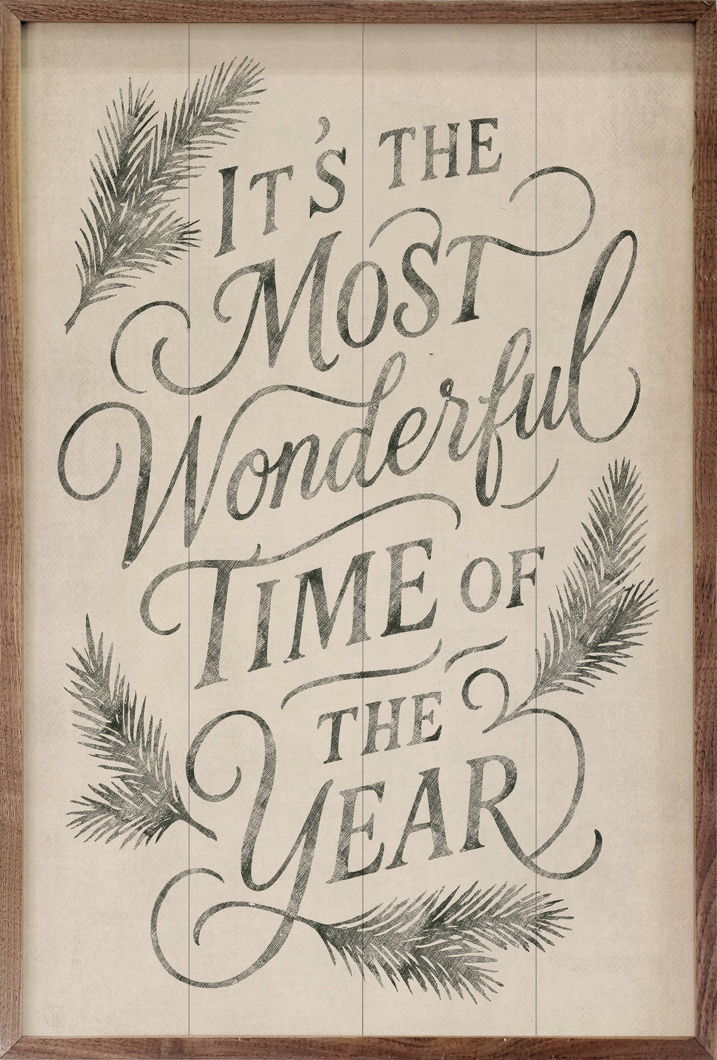 It's The Most Wonderful Time Pine White