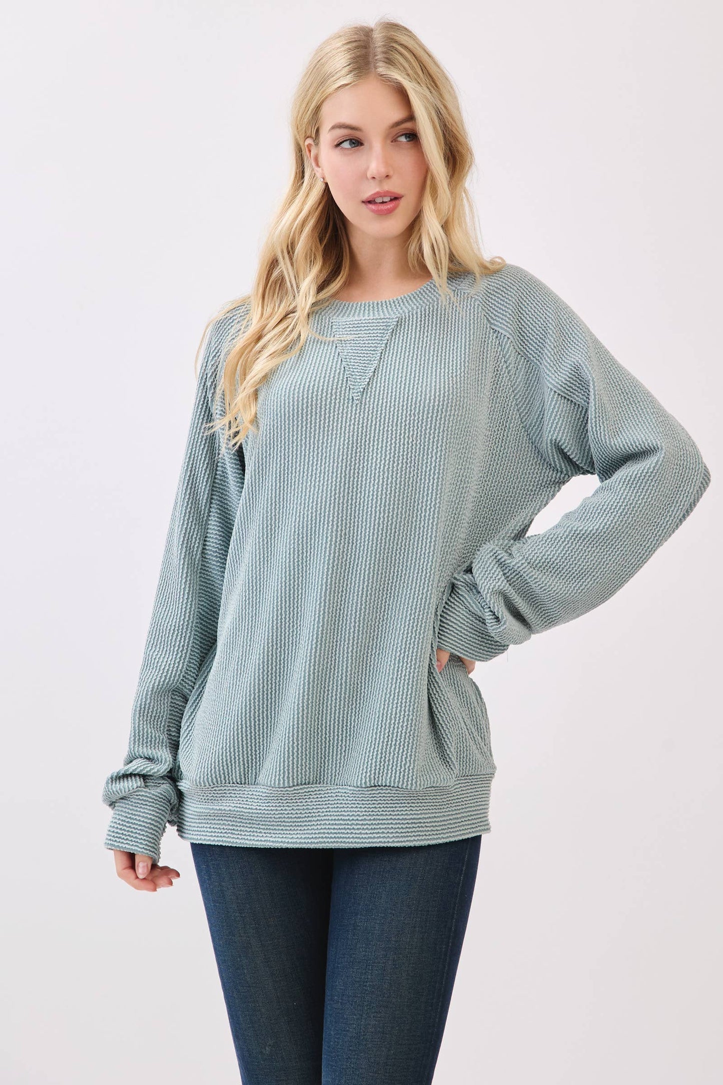 All for Autumn Ribbed Pullover