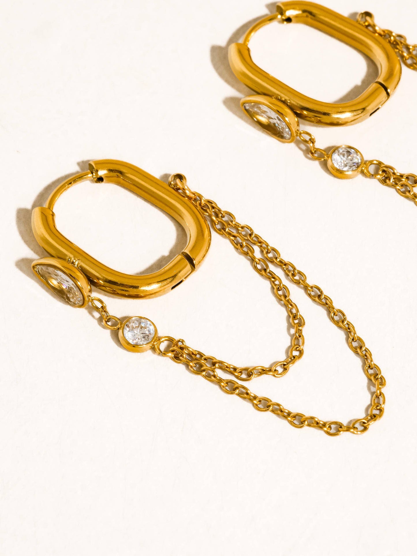 Lucienne Non-Tarnish Chain Link Drop Earrings
