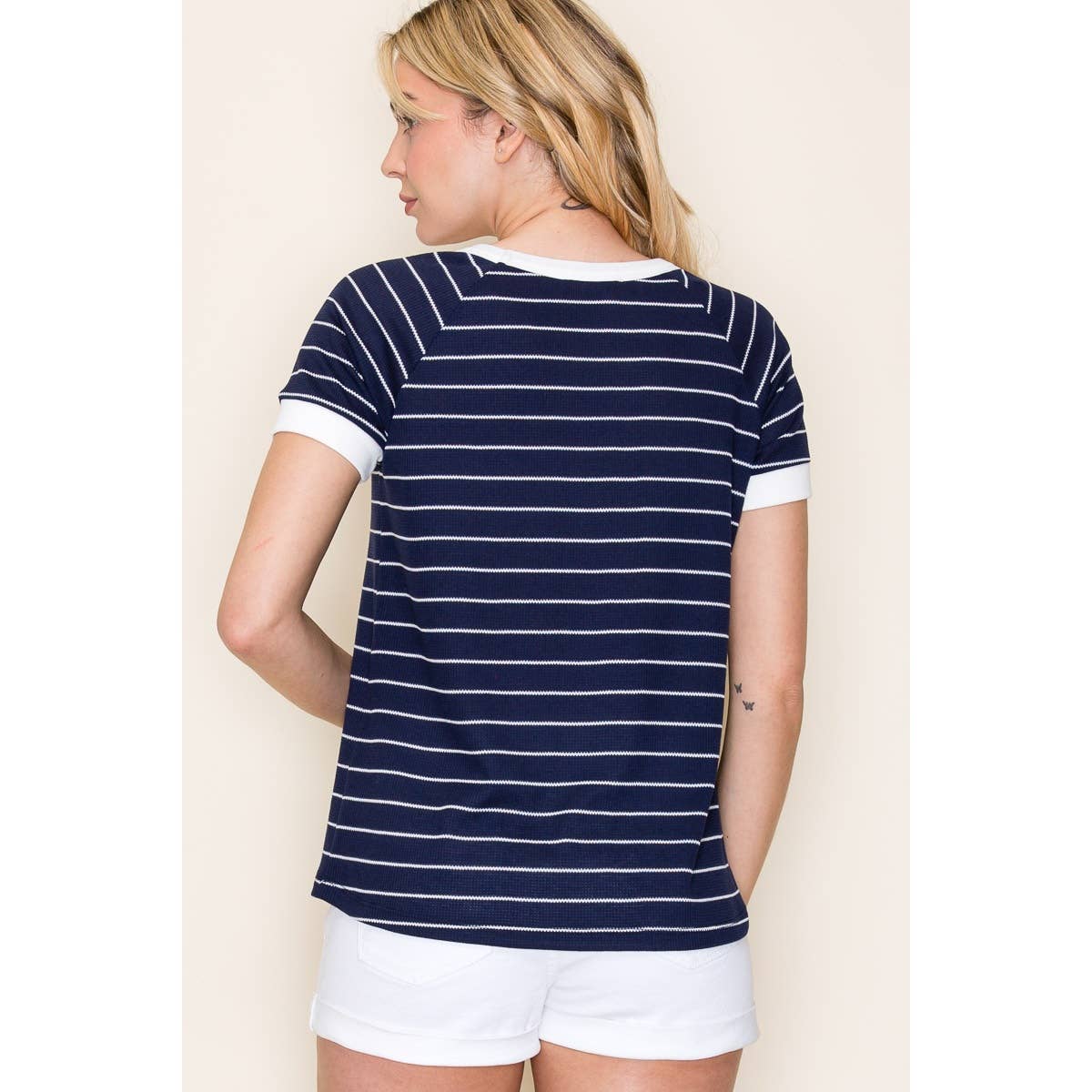 Ocean Waves Striped Top
