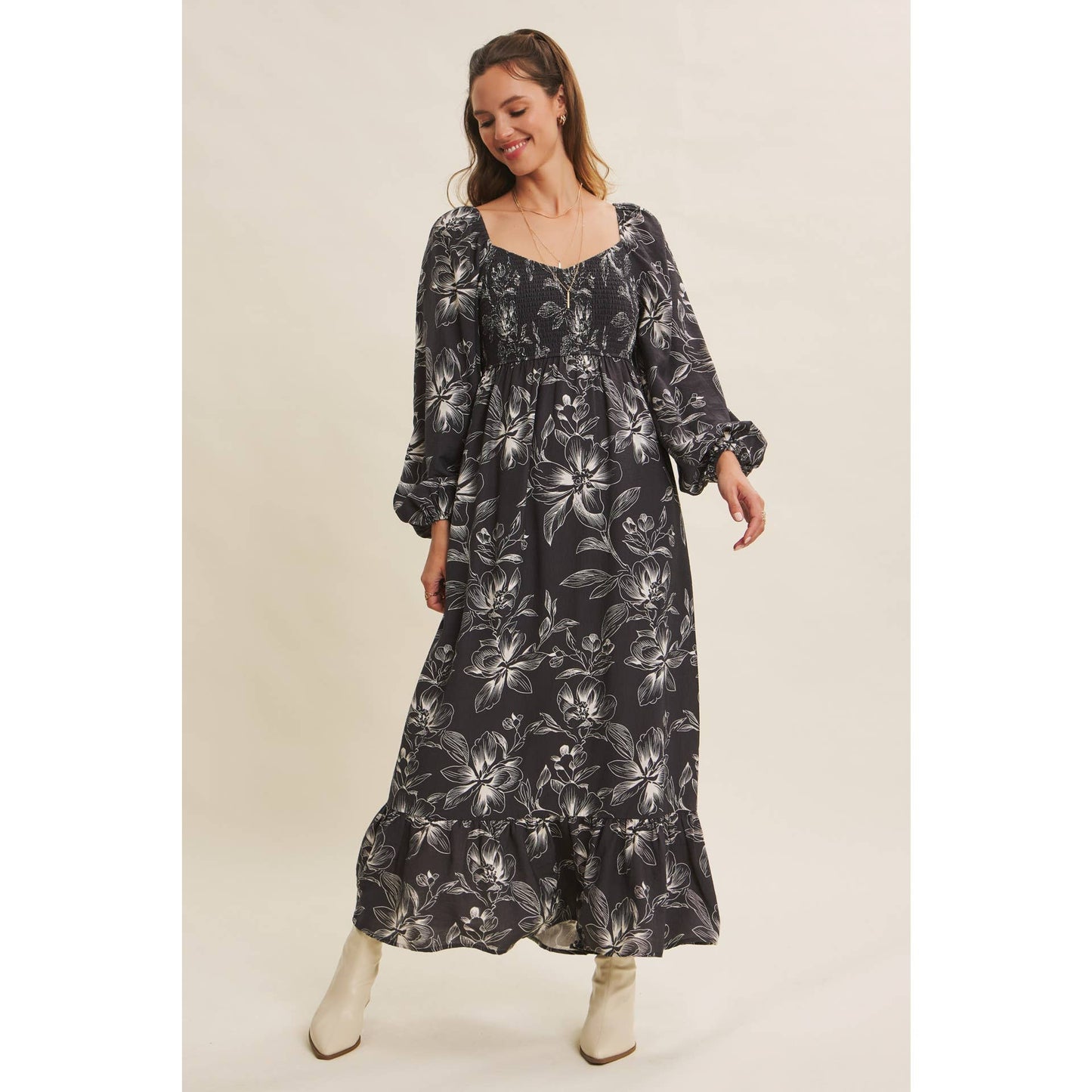 Smocked Dreams Floral Dress