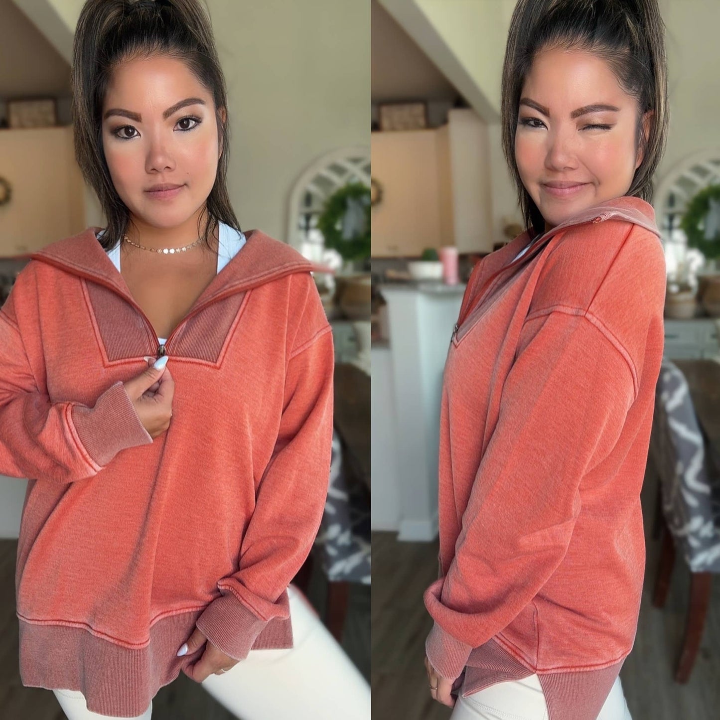 Isabella Half Zip Pullover
