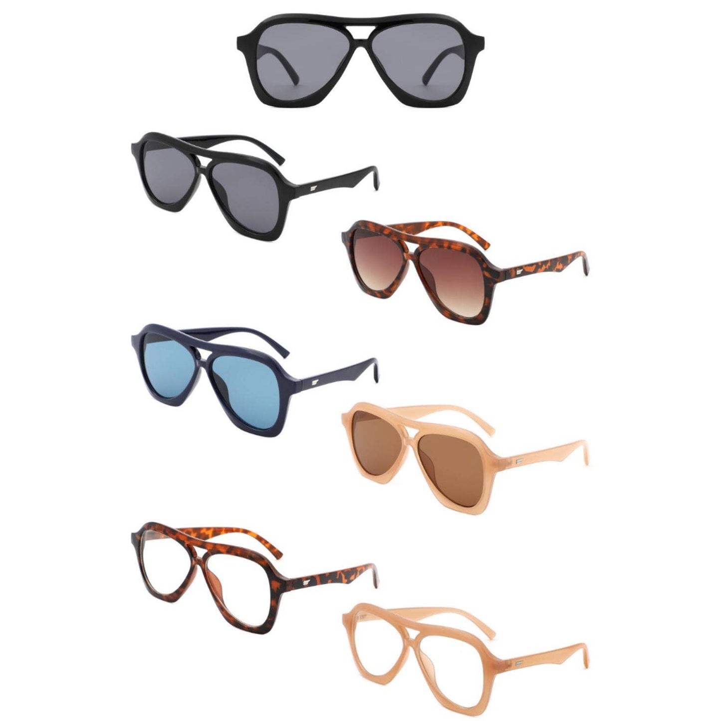Geometric Square Modern Fashion Aviator Sunglasses