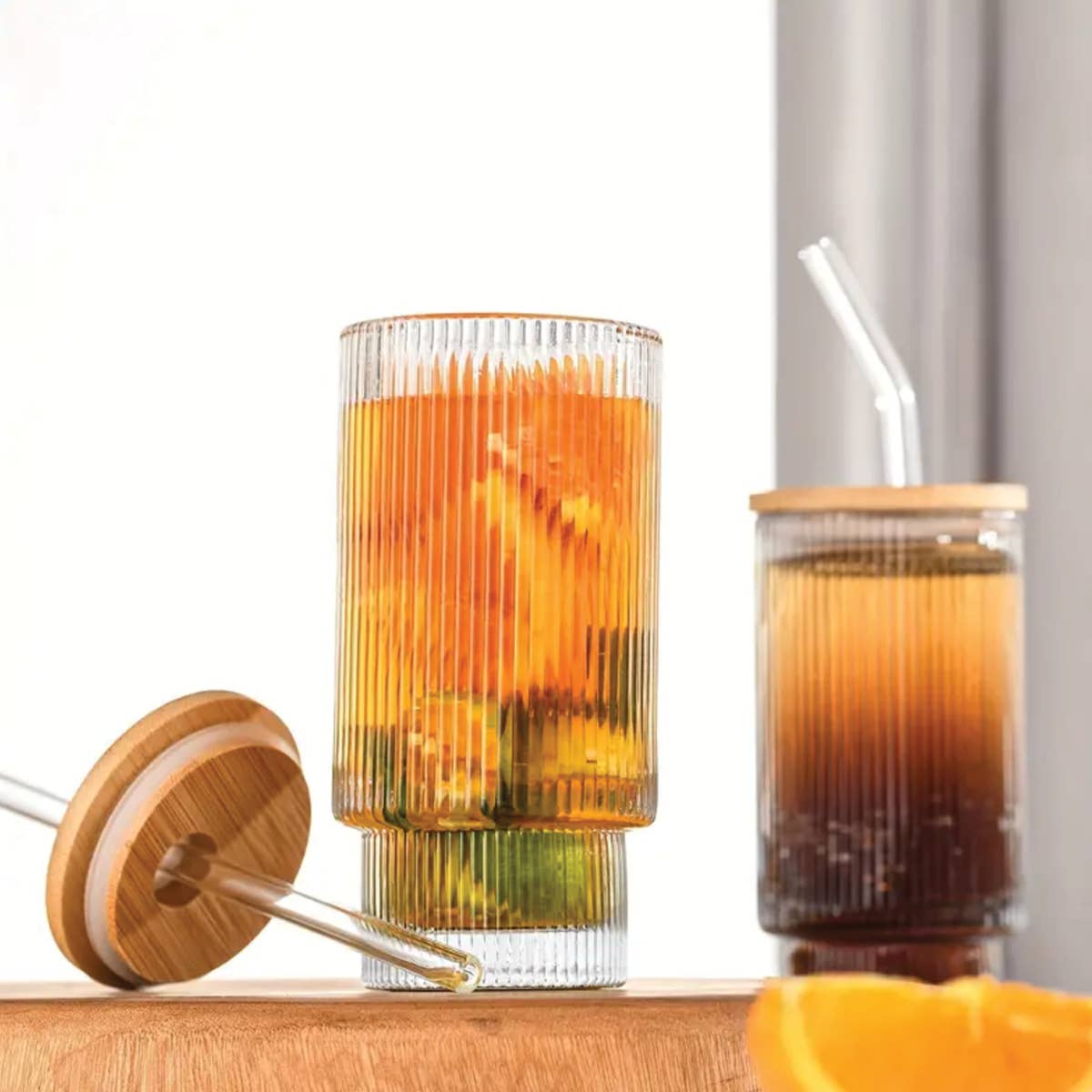 Fluted Vintage Clear Glass