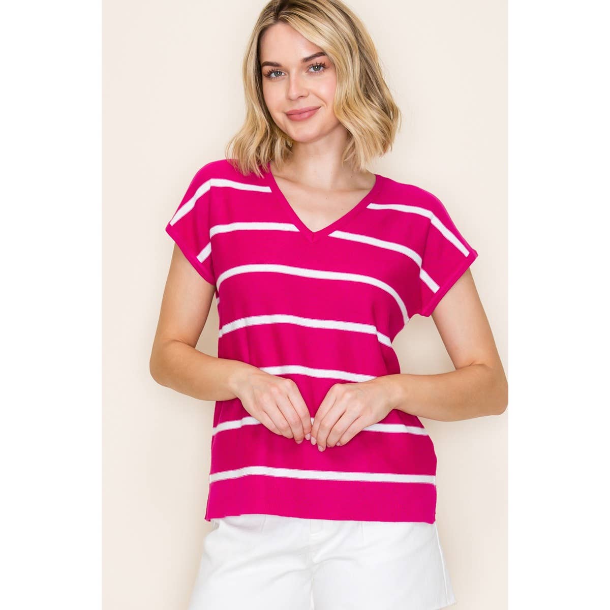Sandy Oasis Striped Top