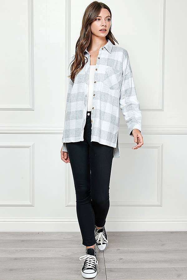 Plaid Vibes Knit Shirt