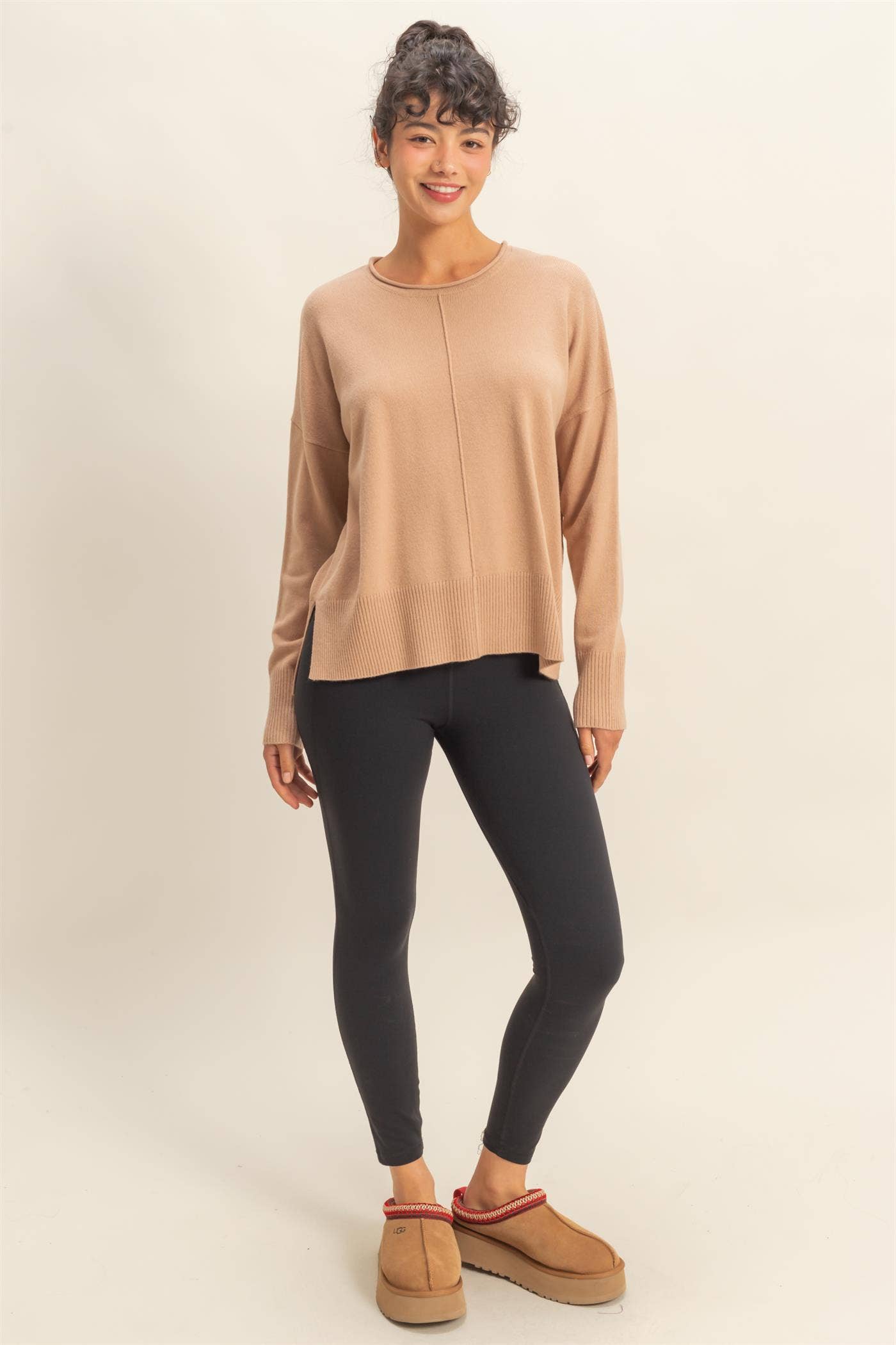Winter Vibes Center Seam Sweater