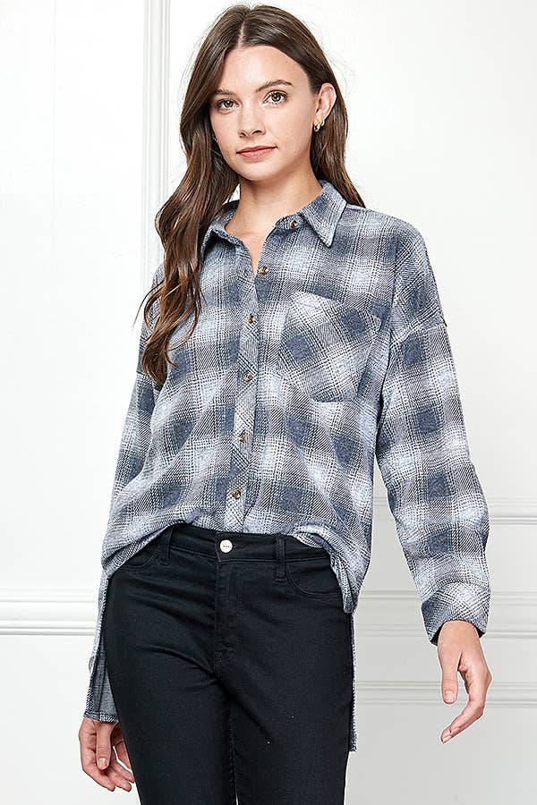 Plaid Vibes Knit Shirt