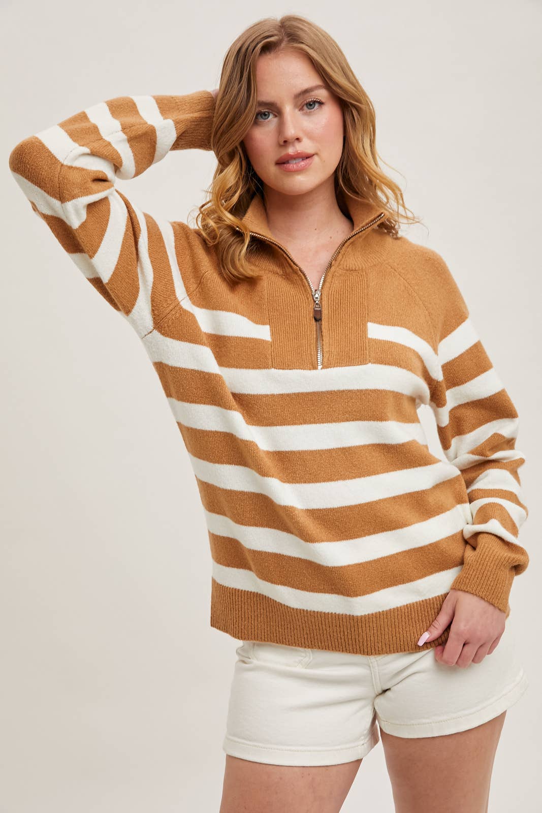 Danielle Striped Quarter Zip