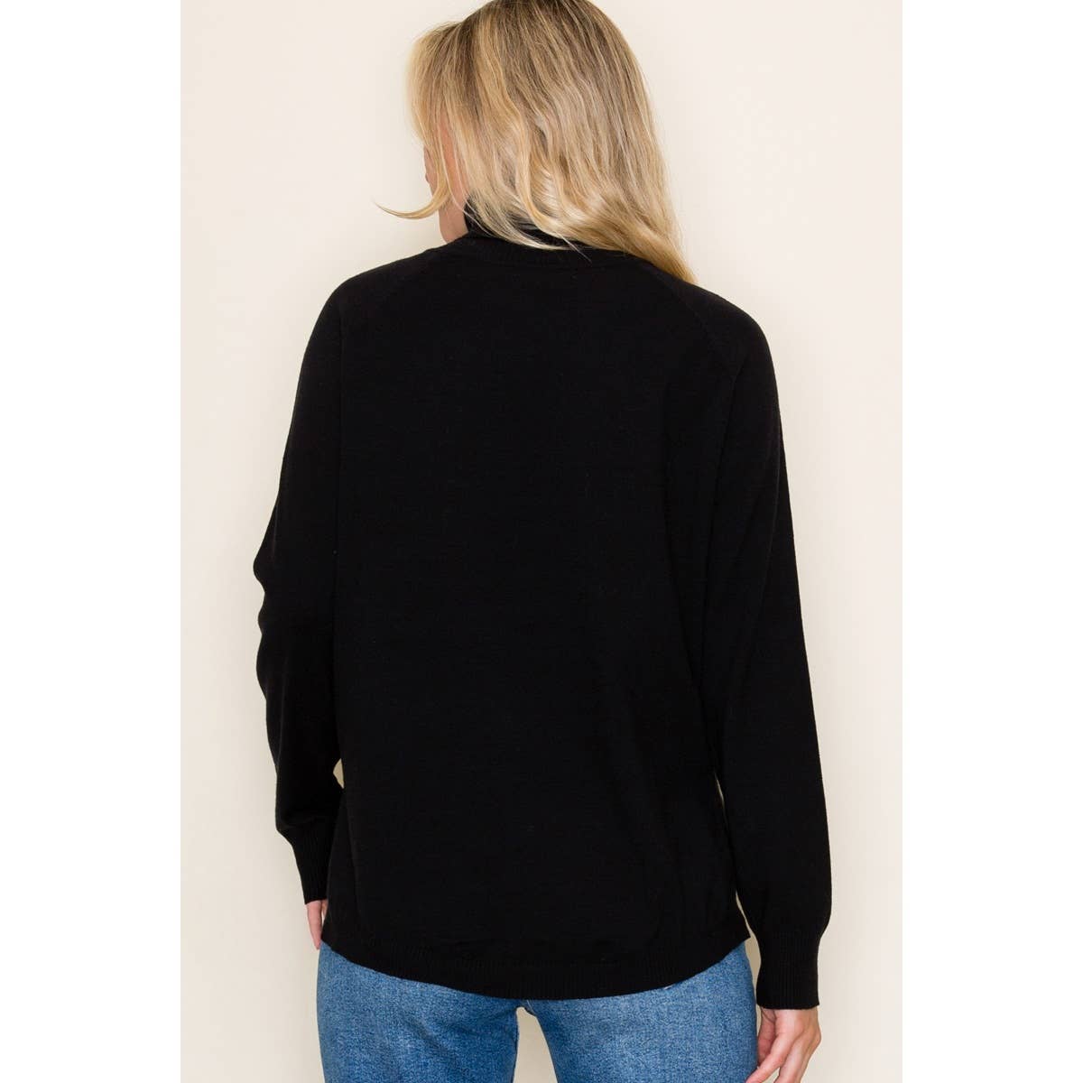 Oh Holy Night Black Sweater