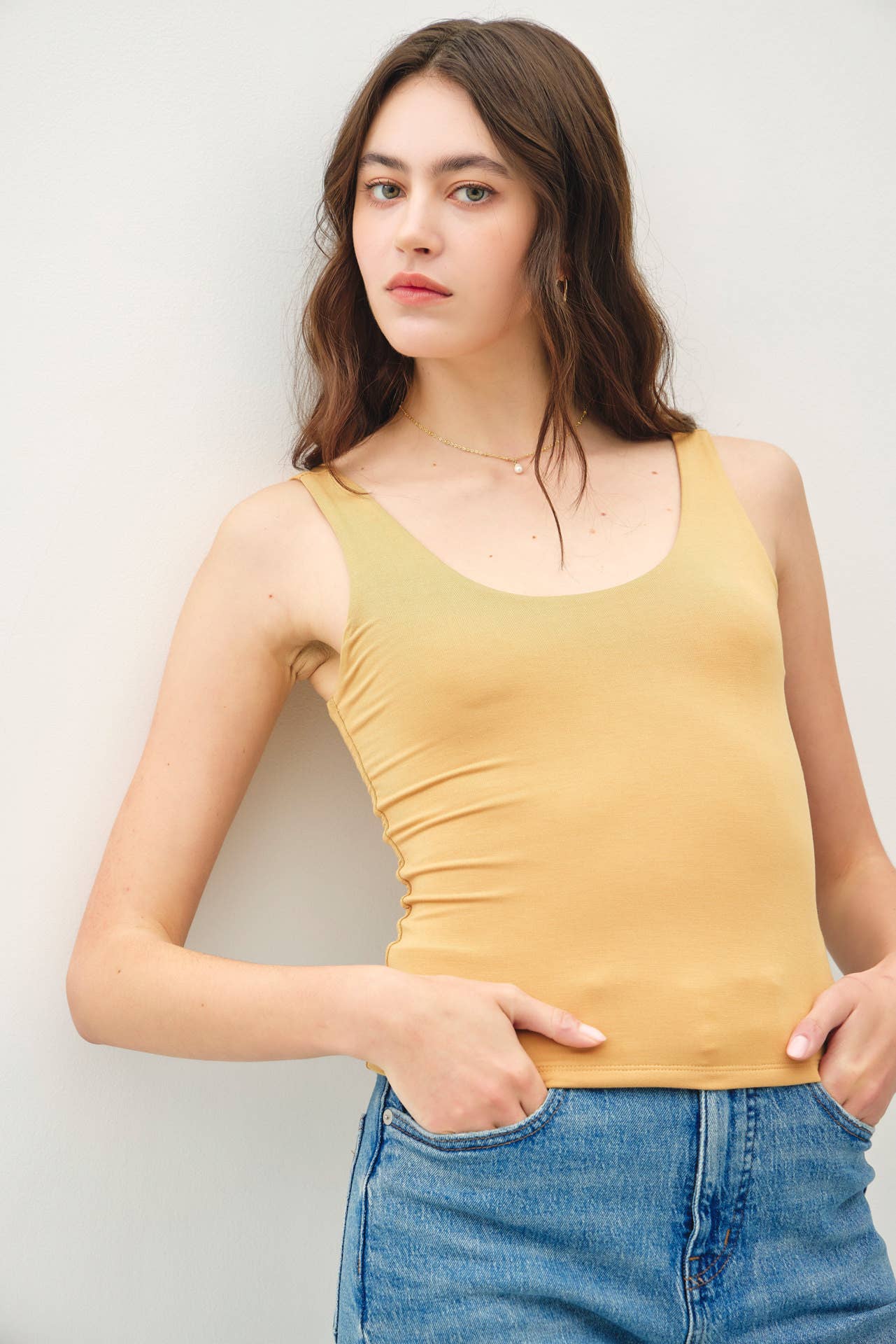 Scoop Neck Double Lined Tank