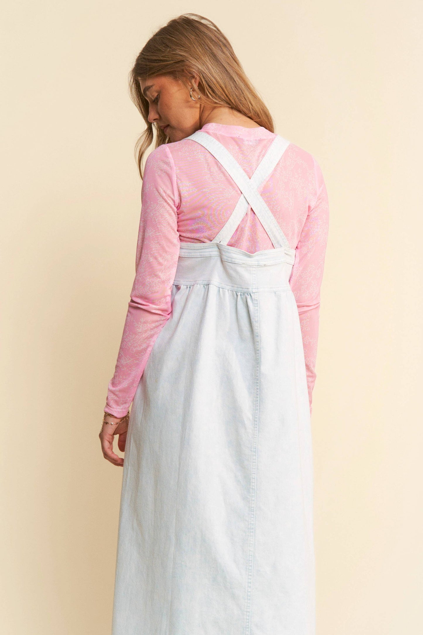 Floral Festival Denim Dress