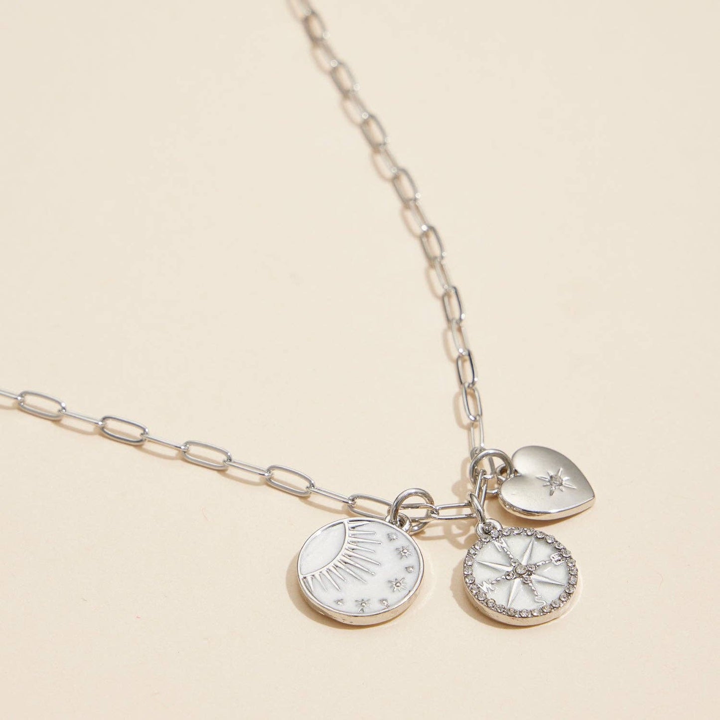 Gold Dipped Necklace with Celestial Charms
