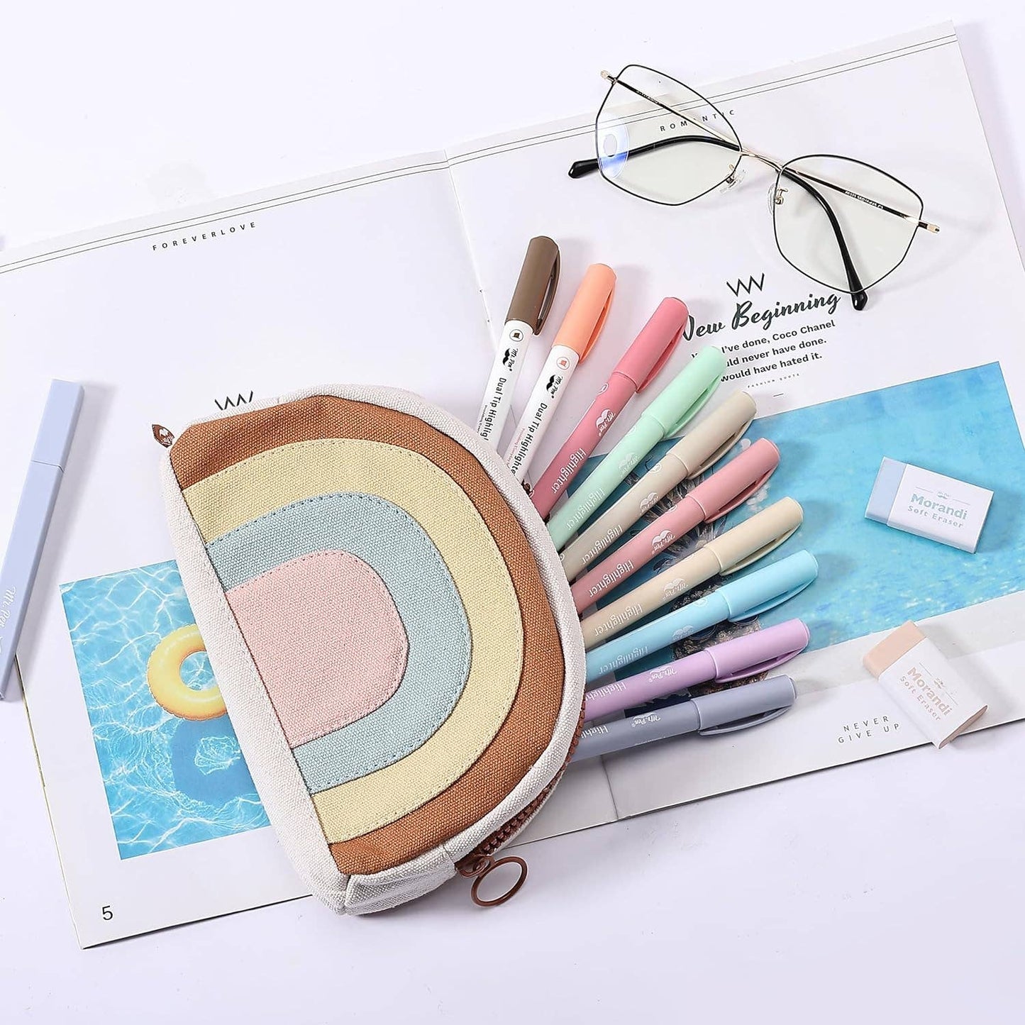 Pencil Case - Pastel Rainbow