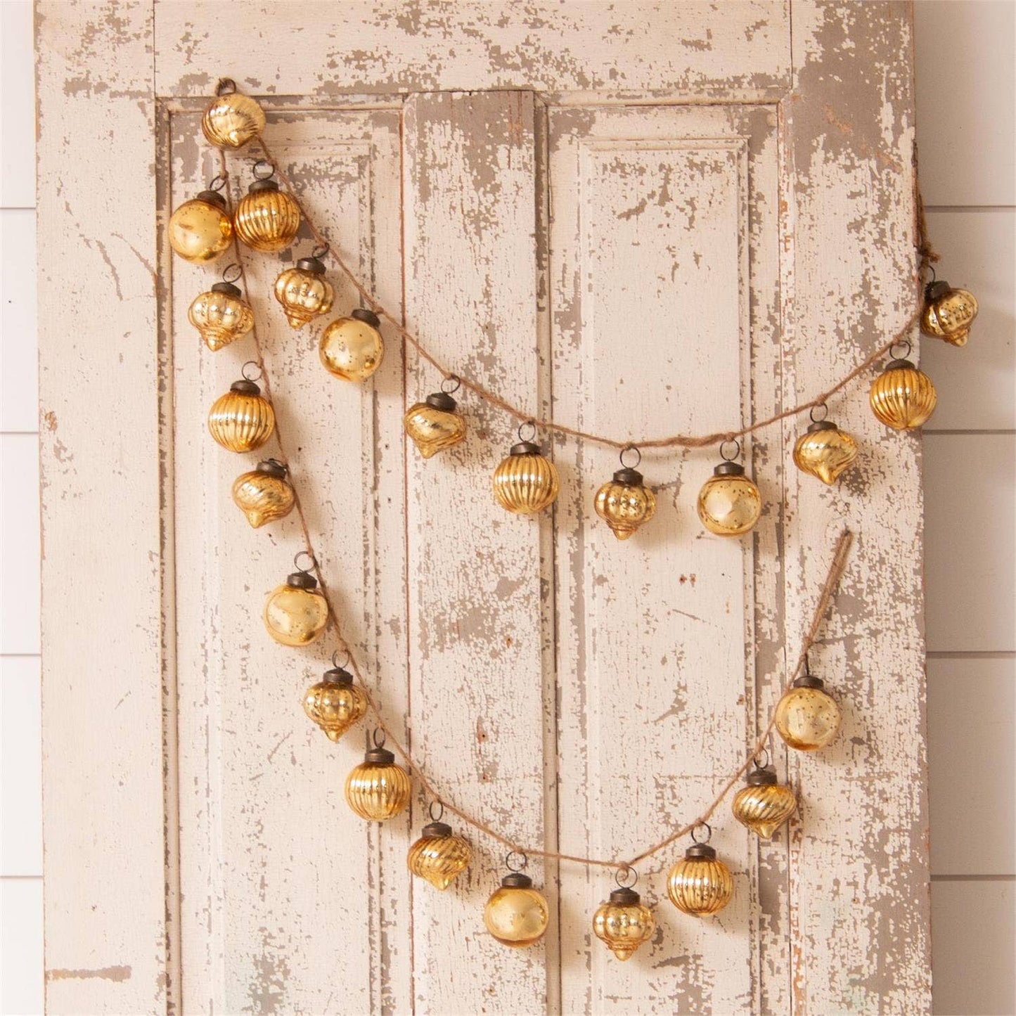 Garland - Gold Mercury Glass Ornaments (PC)